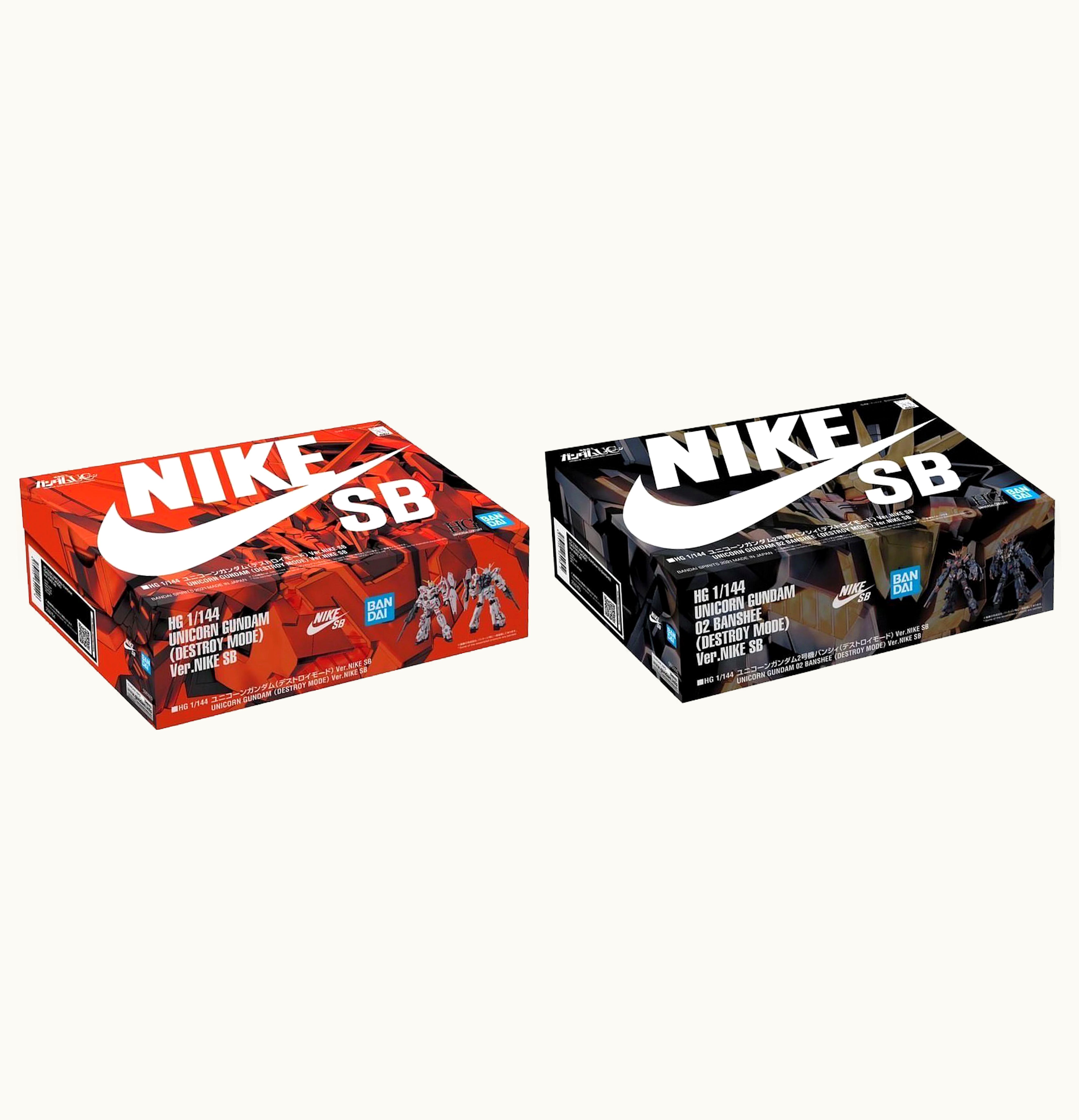 Bandai Gundam Bandai Gundam x Nike SB Unicorn Gundam 1 144 Scale Model Kit Action Figure Set