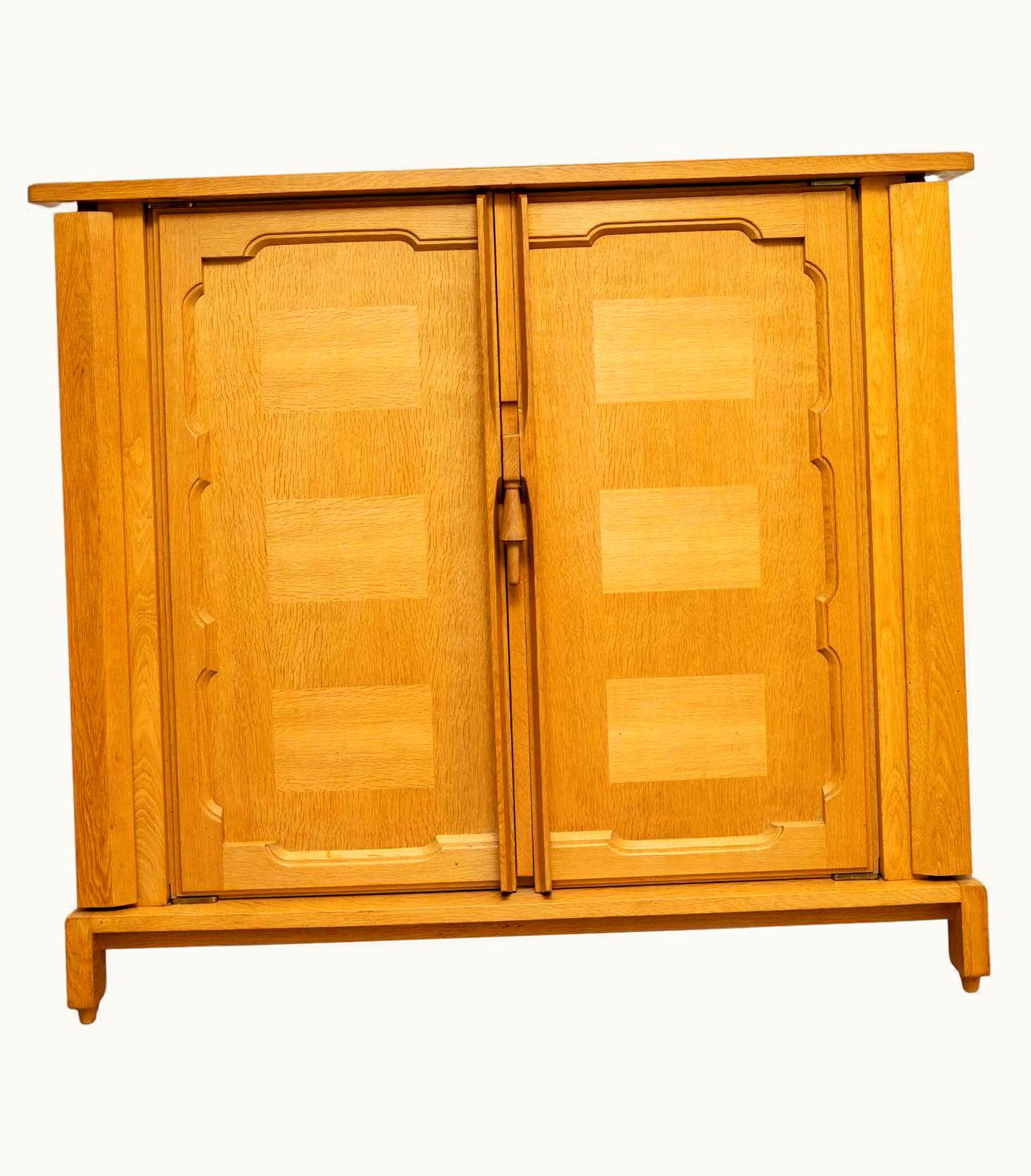 Guillerme et Chambron 1950 Oak Cabinet Model 'Bouvine' By Guillerme Et Chambron By Votre Maison