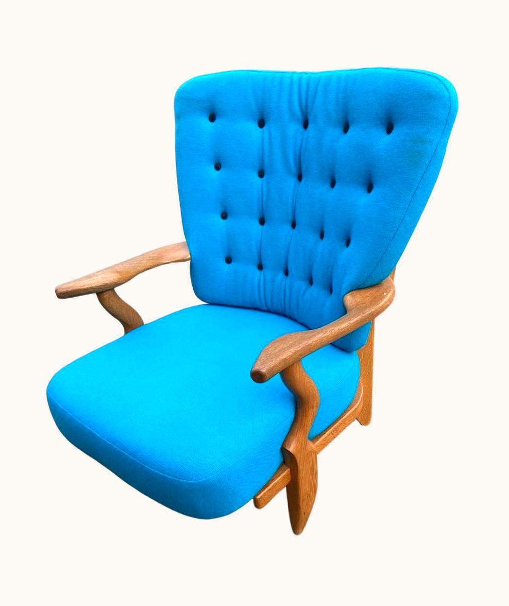 Guillerme et Chambron Guillerme et Chambron, 1970 Oak Armchair Edited By Votre Maison