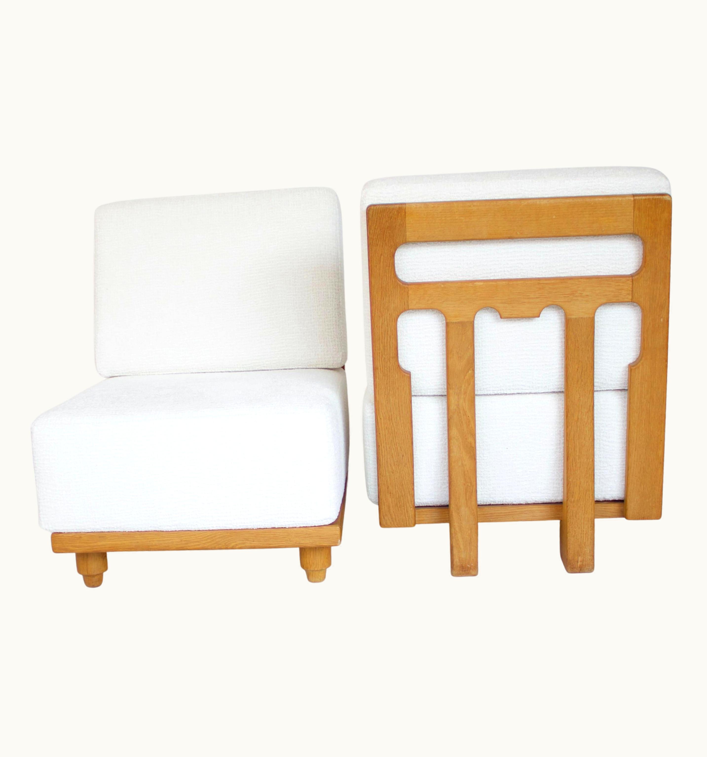 Guillerme et Chambron Guillerme et Chambron French Guillerme And Chambron Votre Maison Pair Of Lounge Chairs Model Elmyre