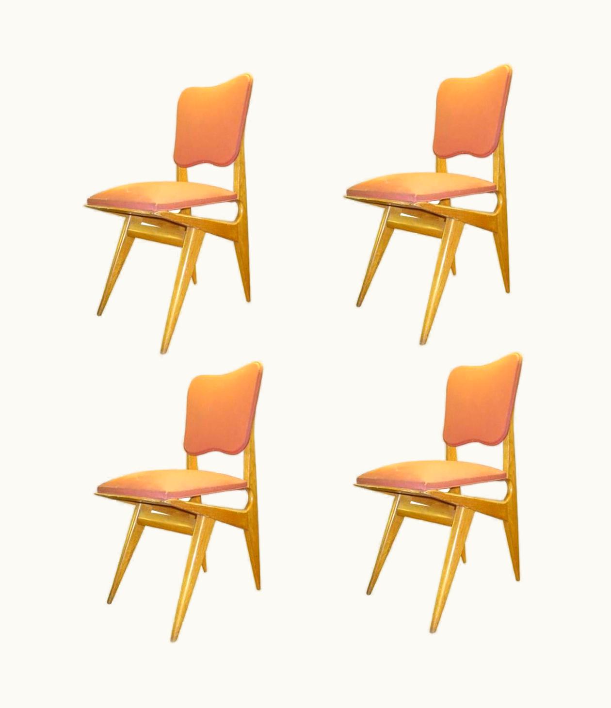 Guillerme et Chambron Guillerme et Chambron Set Of Four Dining Chairs By Guillerme & Chambron