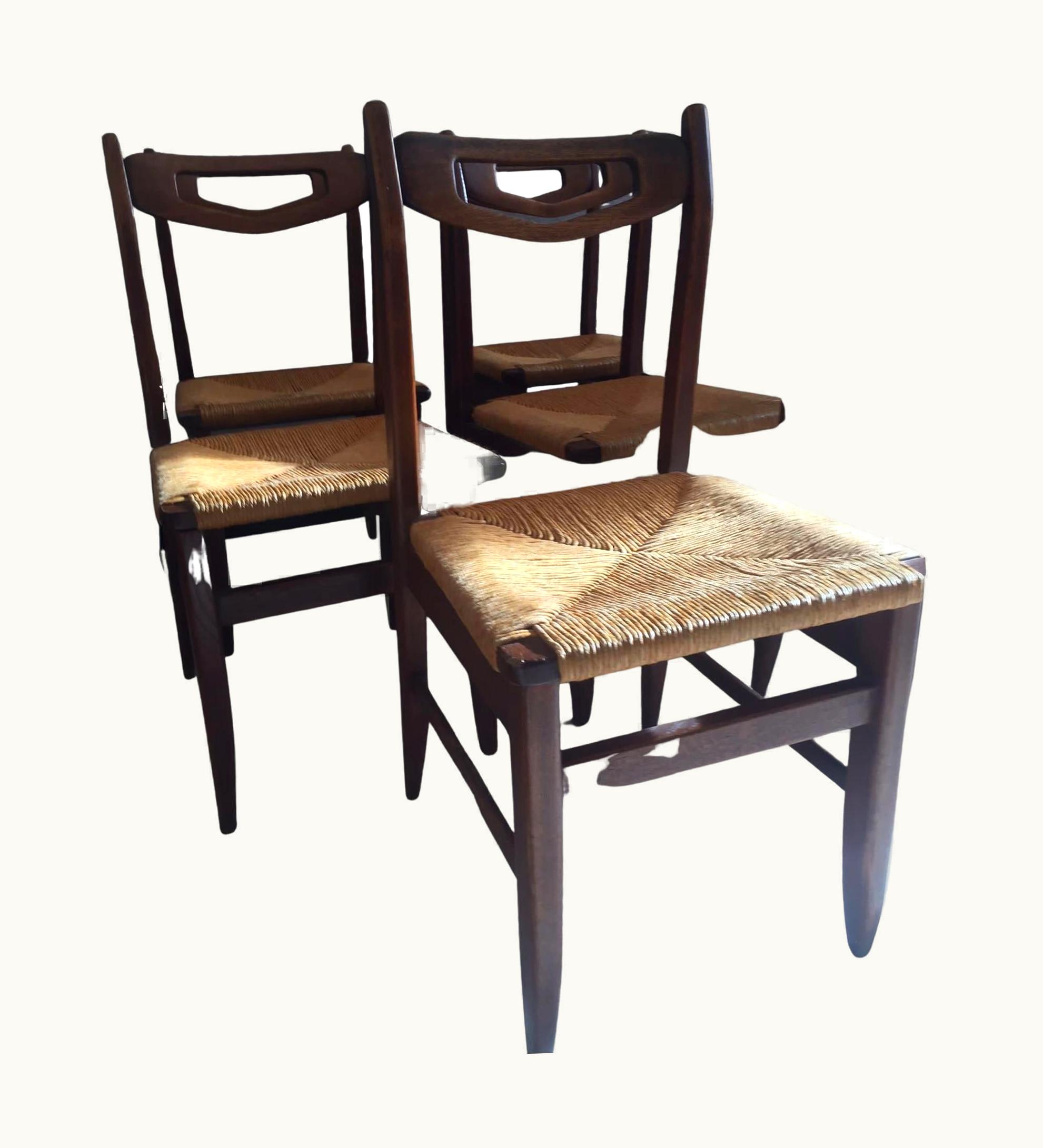 Guillerme et Chambron Guillerme et Chambron Set Of Six Dining Chairs