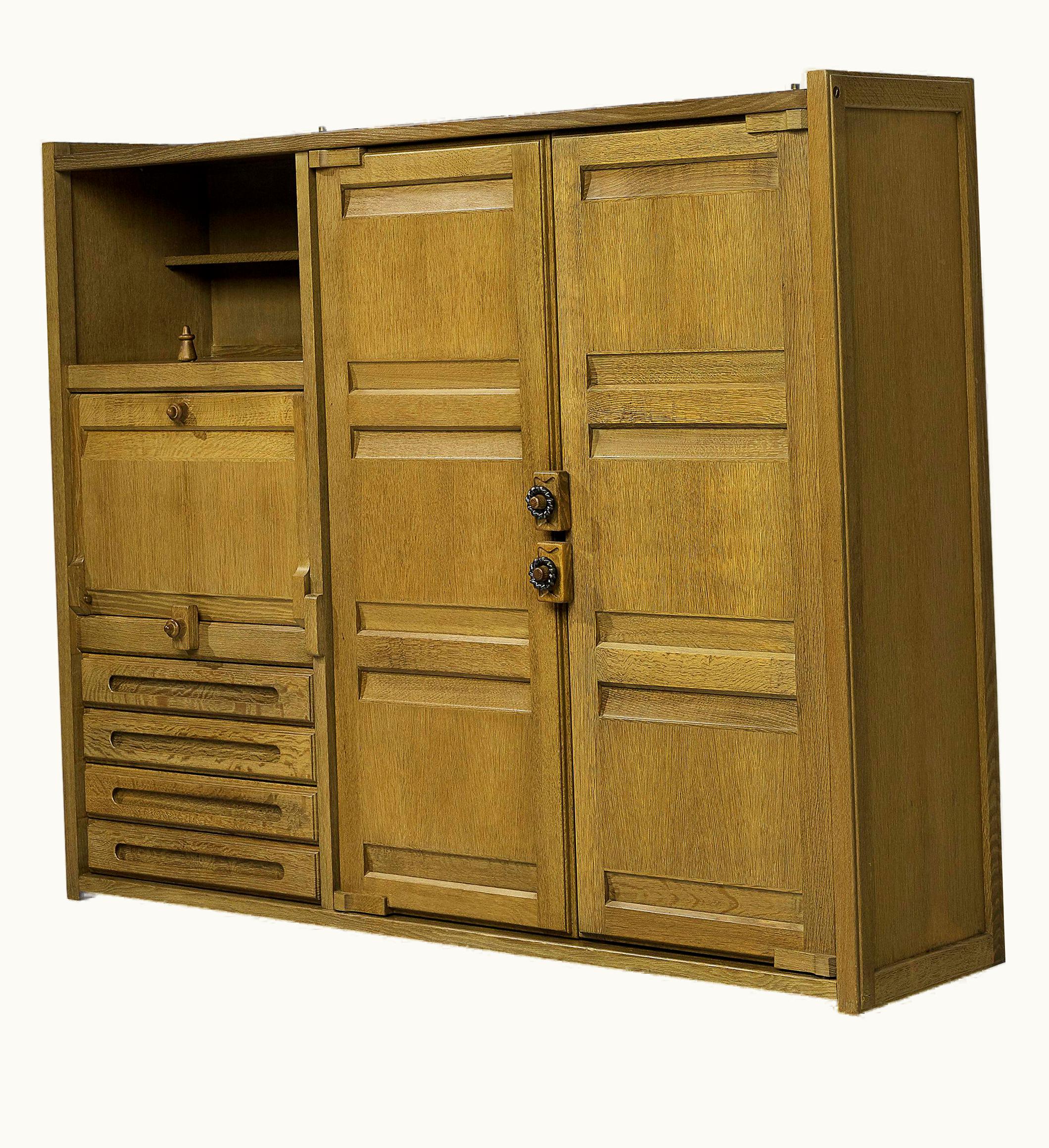 Guillerme et Chambron Guillerme et Chambron Highboard In Stained Oak