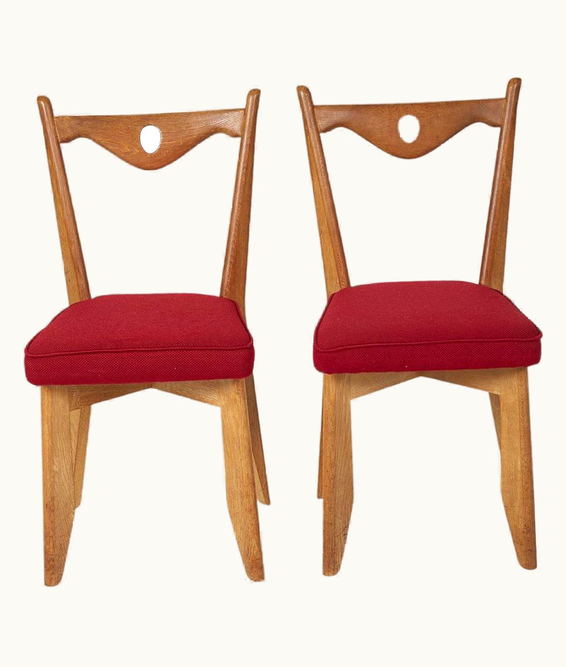 Guillerme et Chambron Pair Of Chairs Guillerme And Chambron 1960s