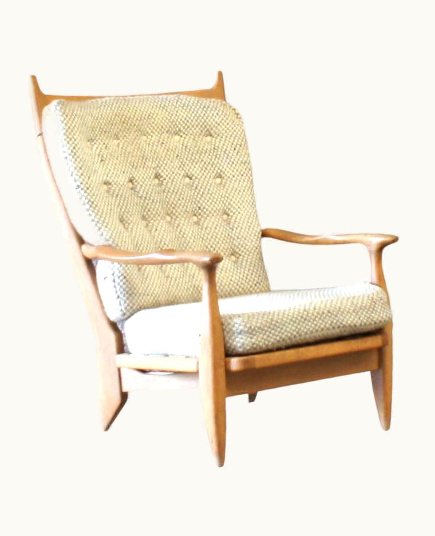 Guillerme et Chambron Large Sculptural Armchair, Edouard Model By Guillerme And Chambron