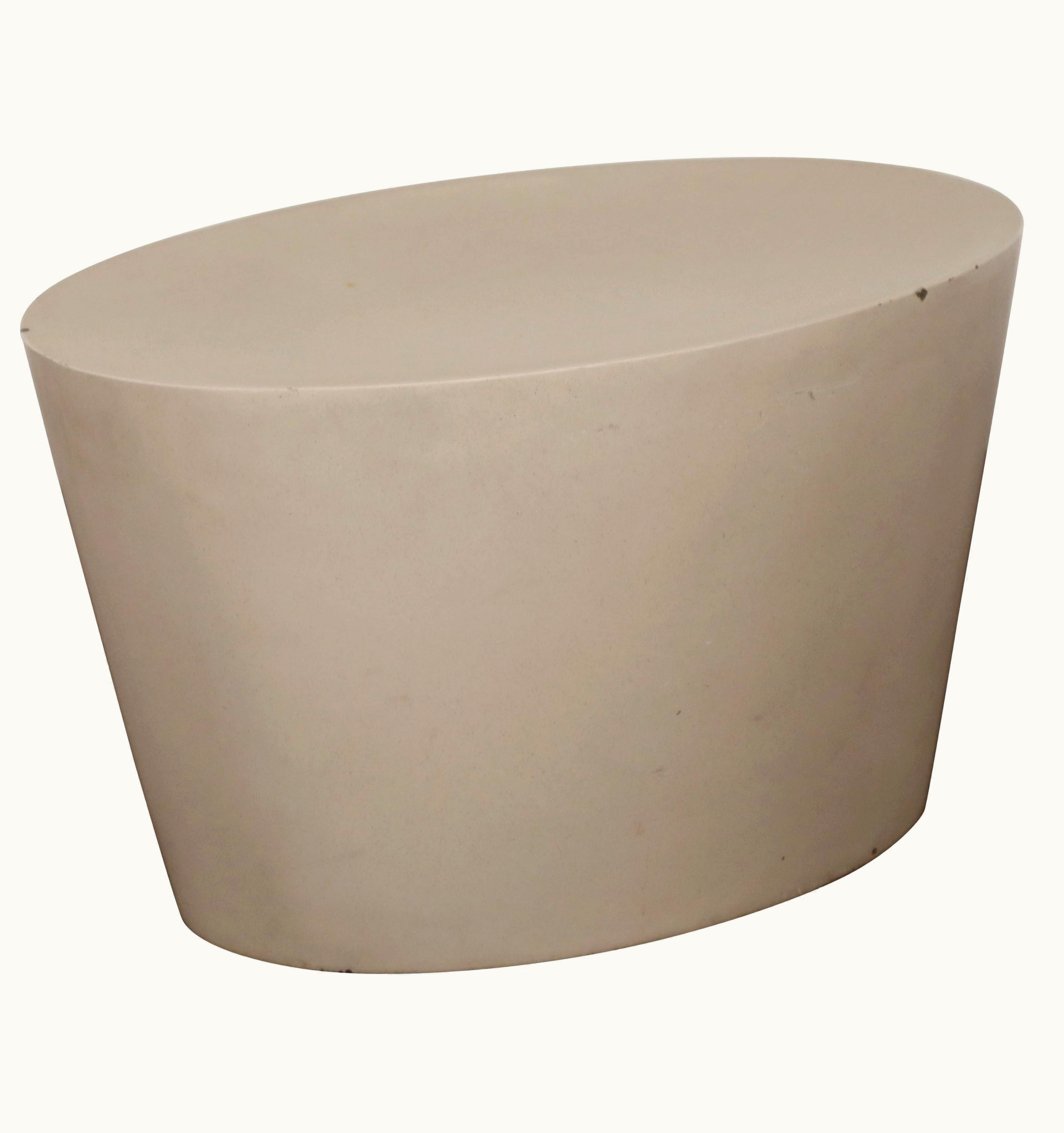 Maya Lin 1st-Generation Concrete Stool For Knoll Studio, Signed And Stamped 1998