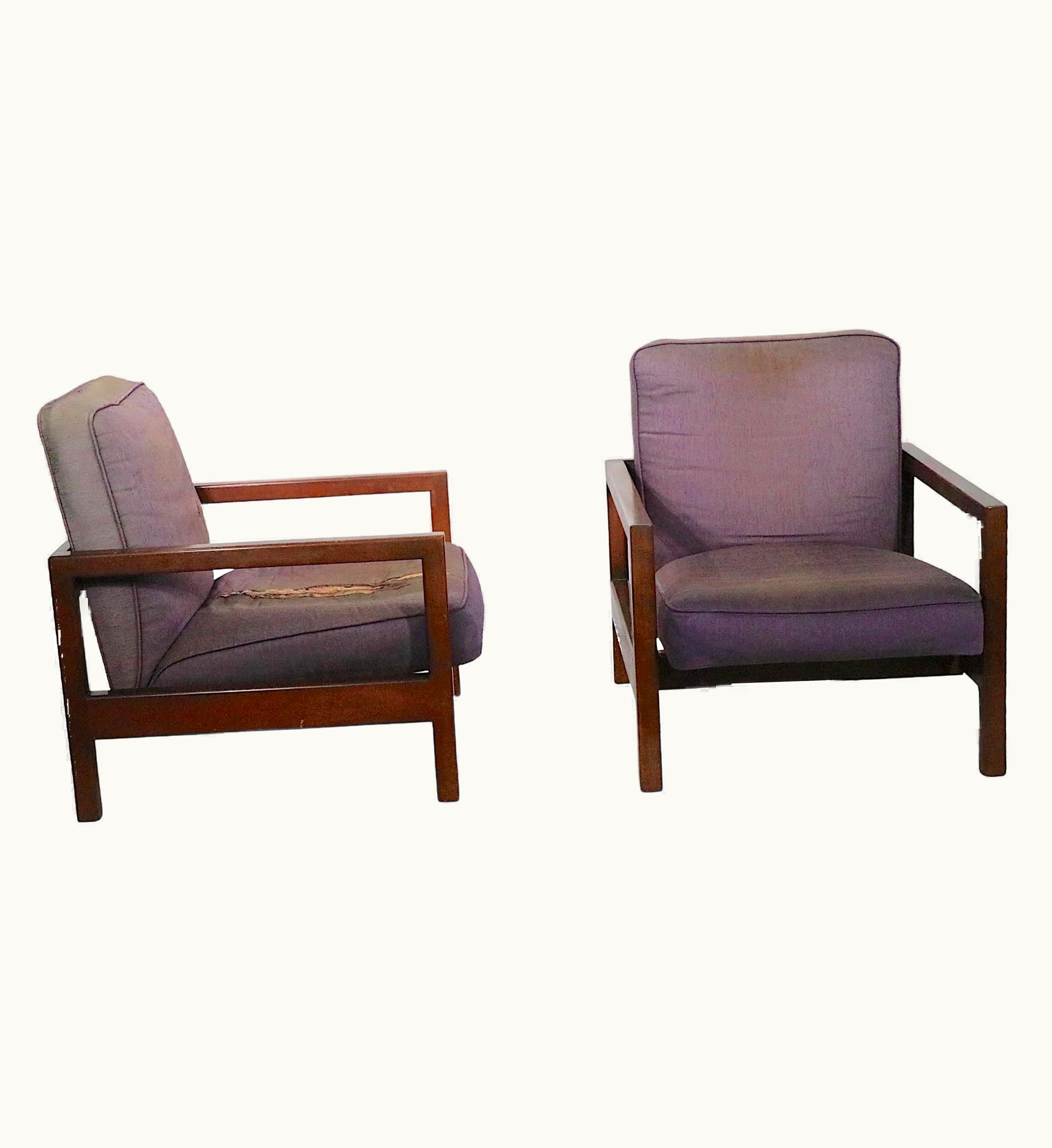 George Nelson George Nelson Pair. George Nelson For Herman Miller Cube Arm Chairs Model 4774