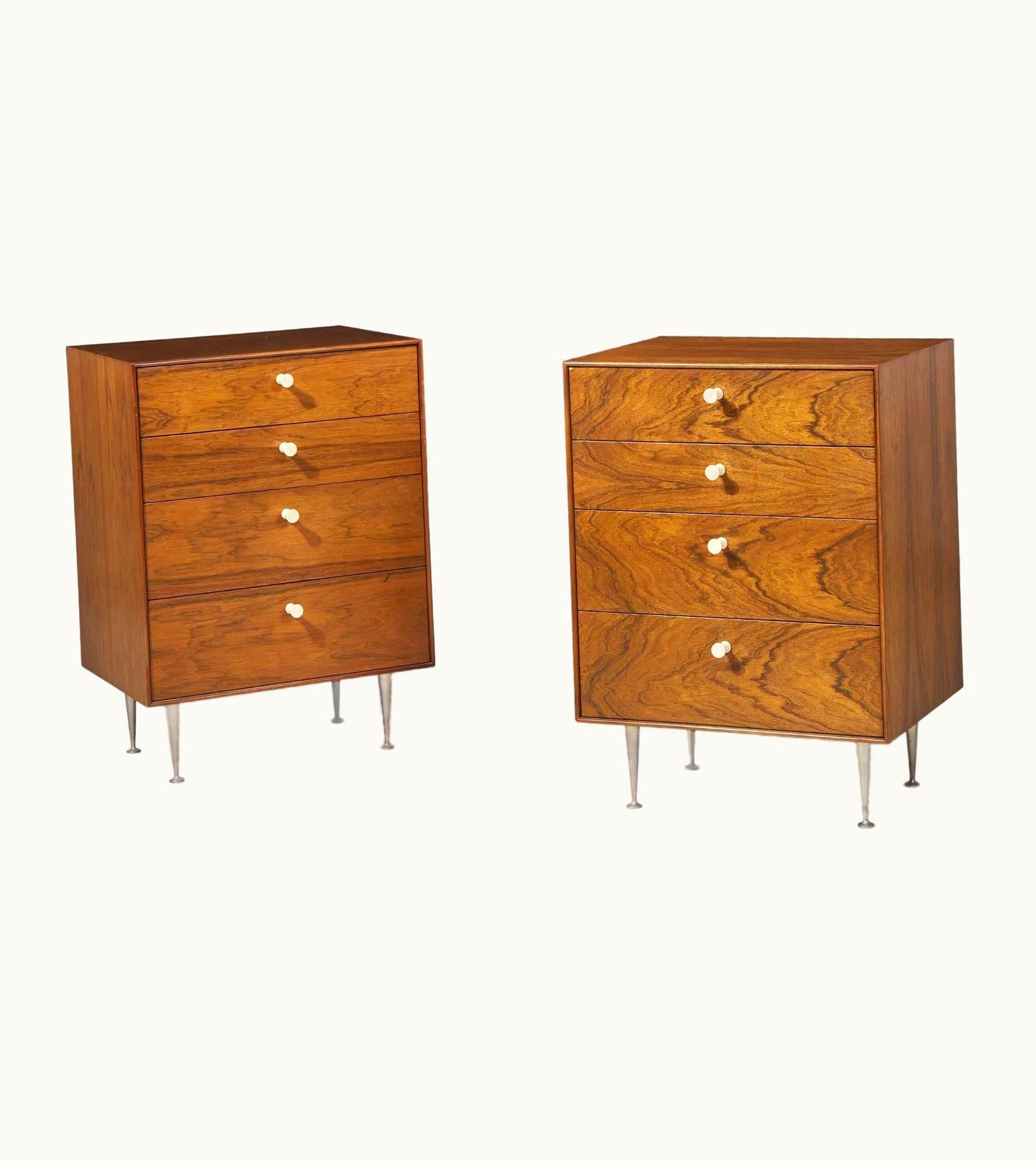 Herman Miller;George Nelson Pair George Nelson Thin Edge Rosewood Chests