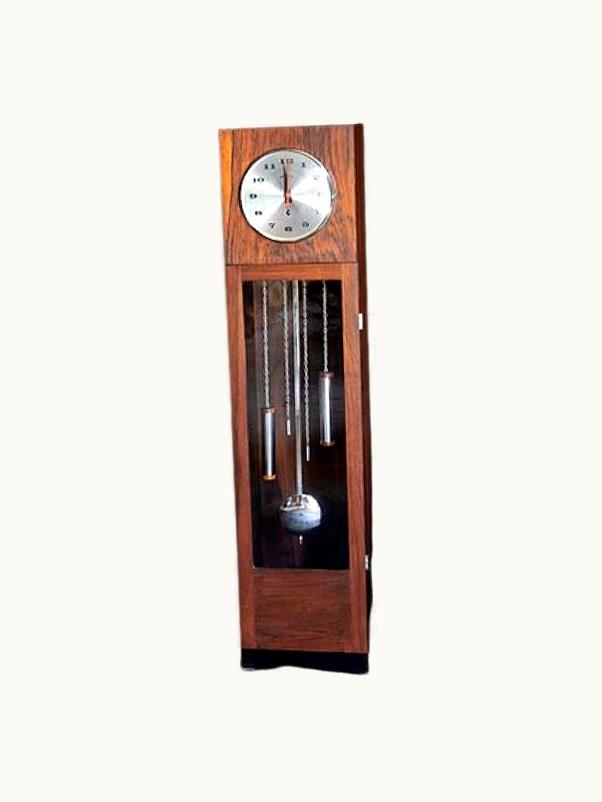 George Nelson George Nelson A Pendulum Table Top Grandfather Clock By Howard Miller, 1960s