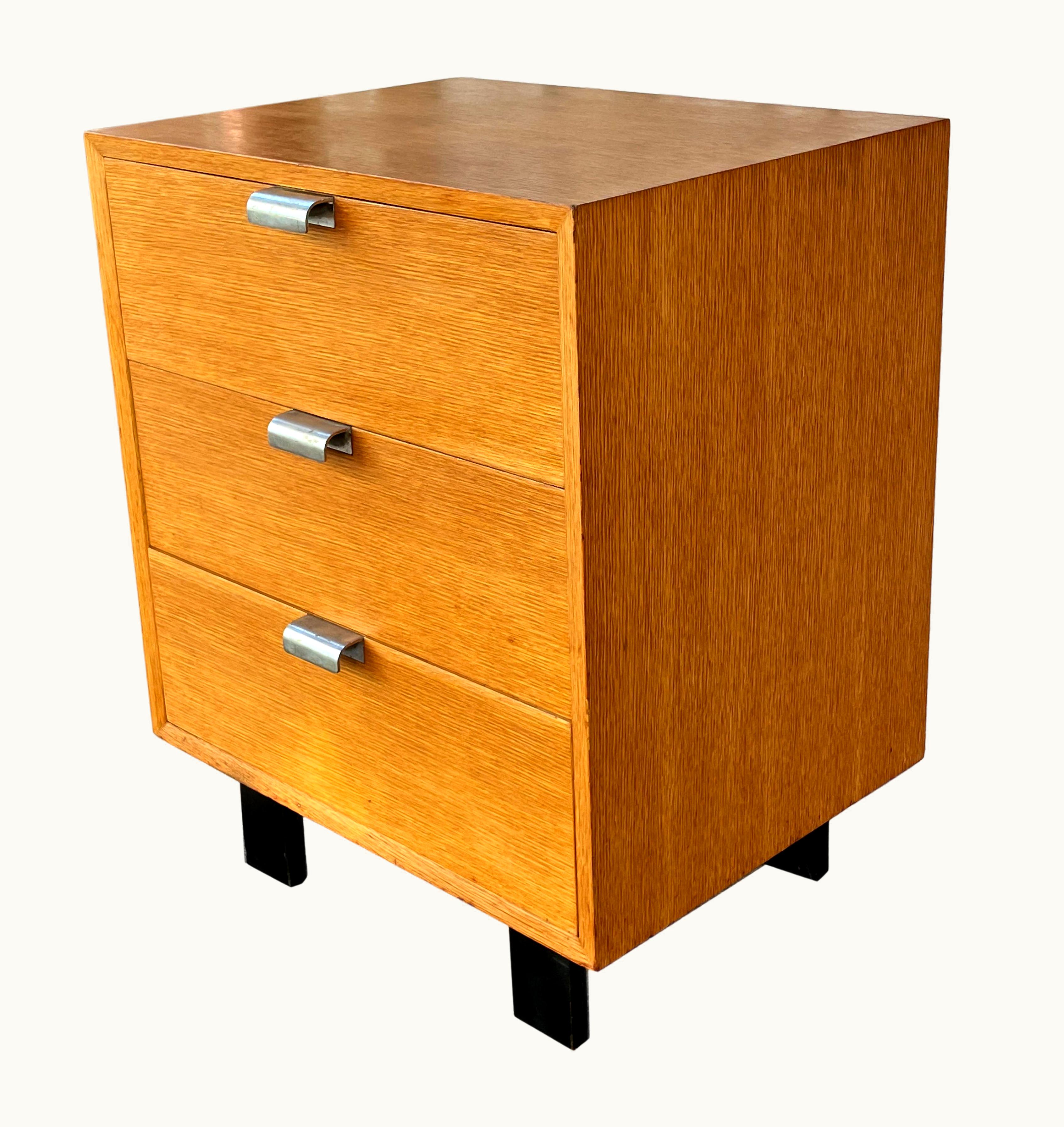 George Nelson George Nelson Midcentury George Nelson Three Drawer Cabinet For Herman Miller