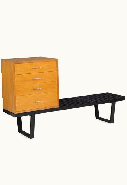 George Nelson George Nelson For Herman Miller Platform Bench With Four Drawer Chest