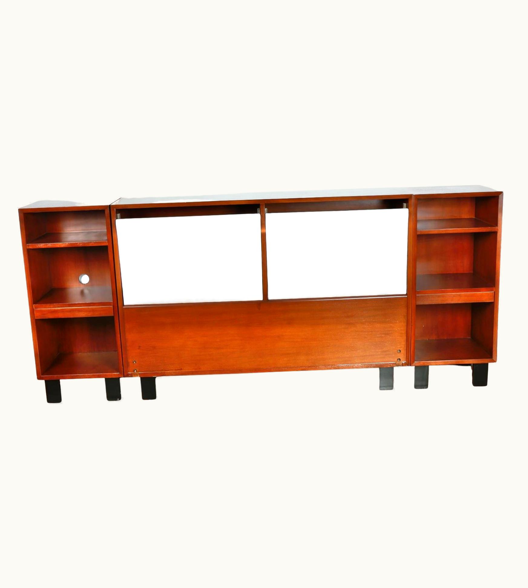 George Nelson George Nelson Walnut Headboard Cabinet