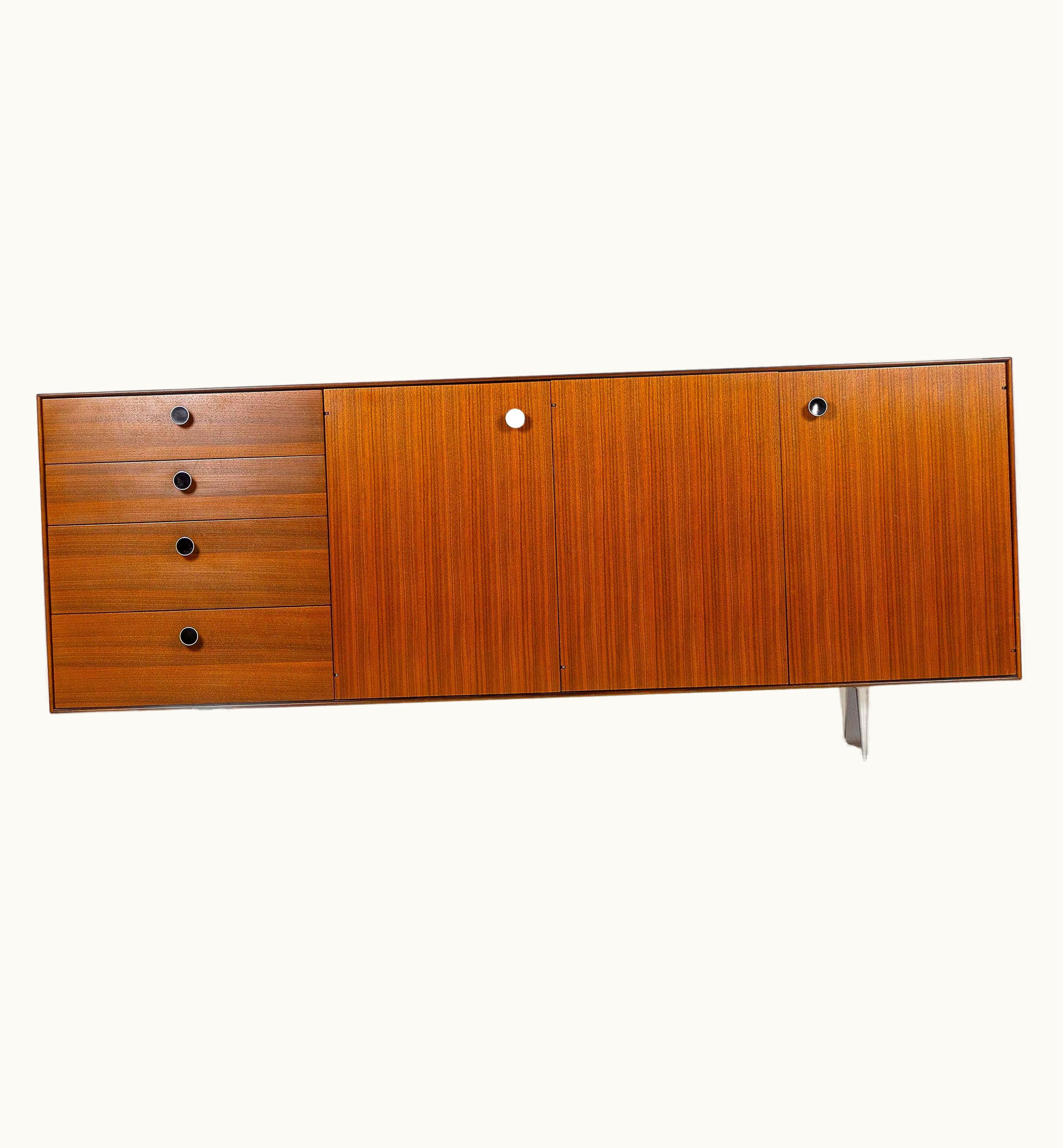 George Nelson George Nelson Thin Edge Server In Walnut For Herman Miller, 1950s