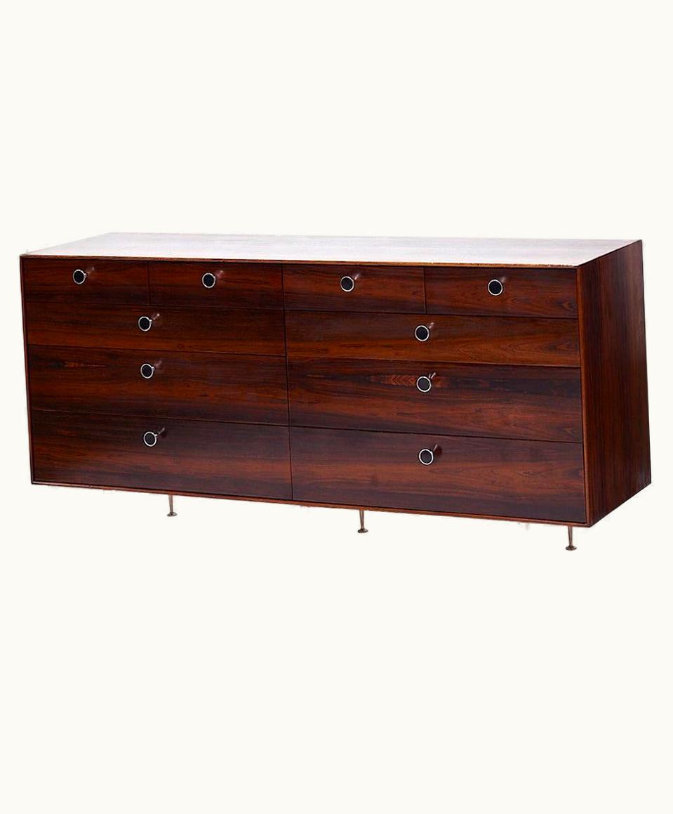 George Nelson Rosewood Thin Edge Cabinet Model 5723 For Herman Miller