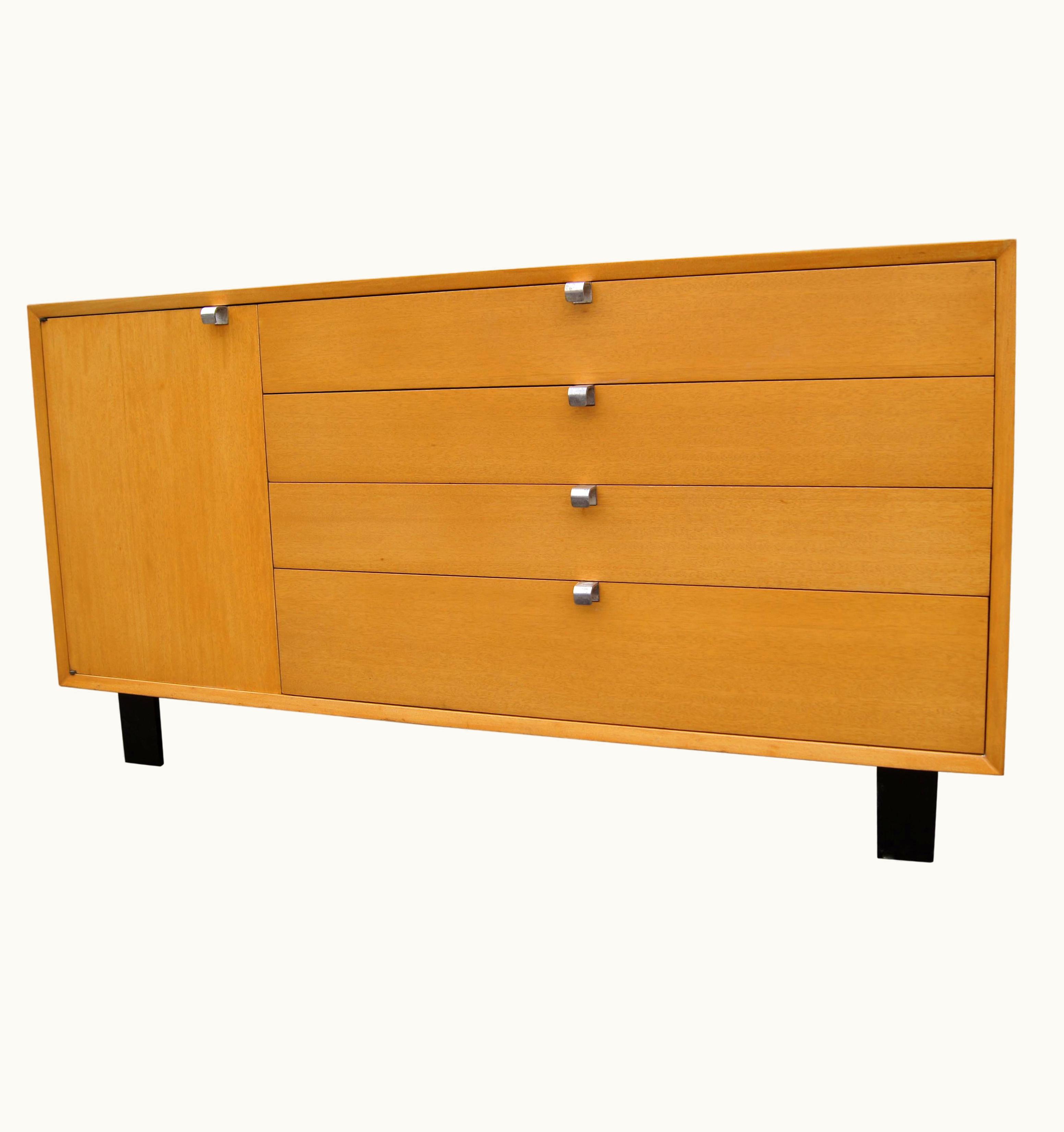 George Nelson Comb-Grain Oak Cabinet By George Nelson For Herman Miller