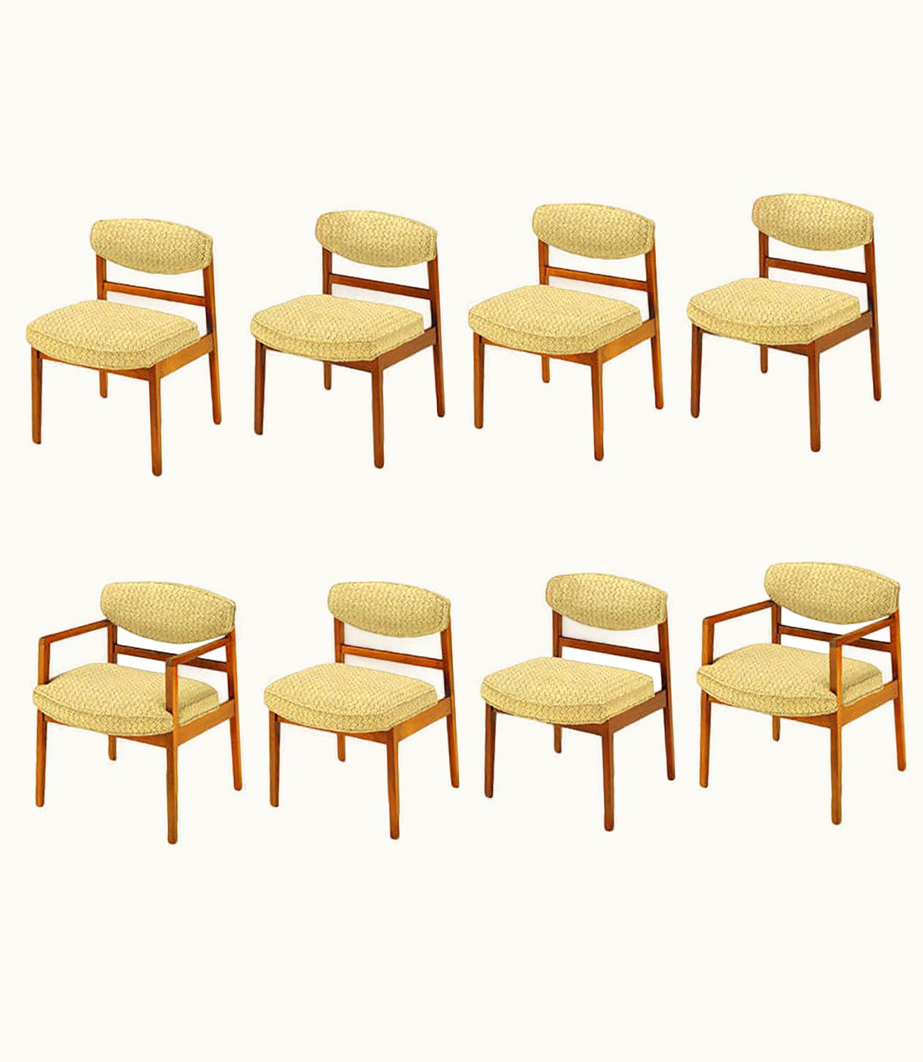 George Nelson George Nelson Eight George Nelson For Herman Miller Teak Dining Chairs