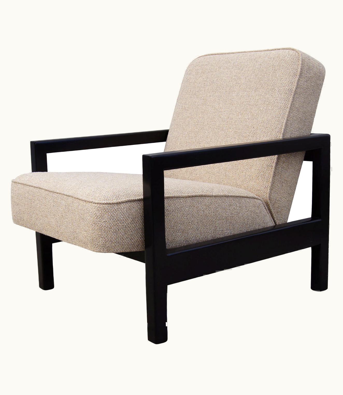 George Nelson George Nelson Open-Arm Ebonized Lounge Chair By George Nelson For Herman Miller