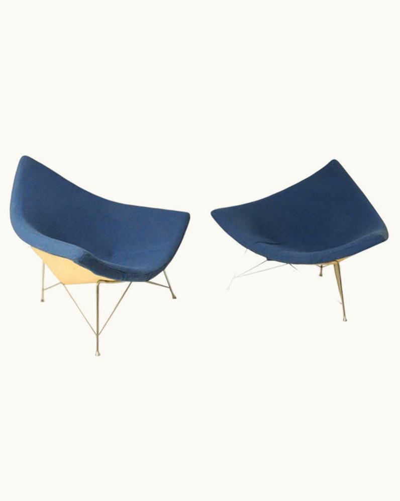 George Nelson George Nelson Rare Pair Of 1. Edition Metal Shell Coconuts