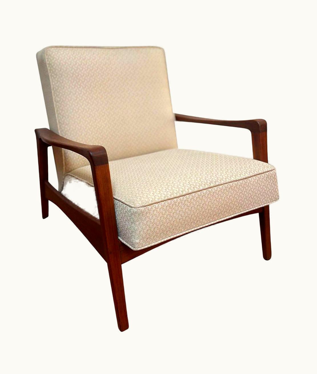 George Nelson George Nelson 1950s George Nelson Herman Miller Walnut Lounge Chair No. 5476