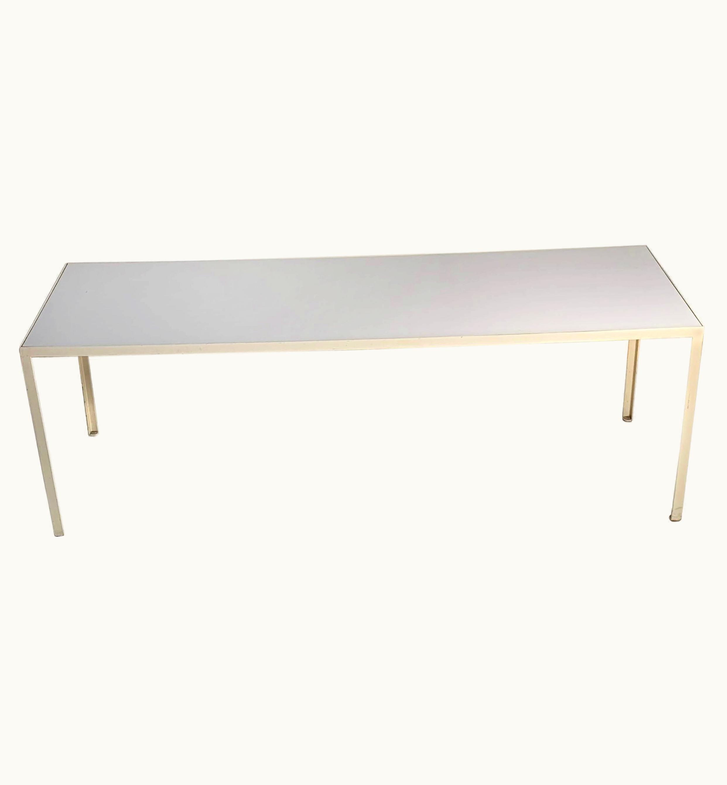 George Nelson George Nelson Vintage George Nelson Herman Miller Steel Frame White Coffee Table