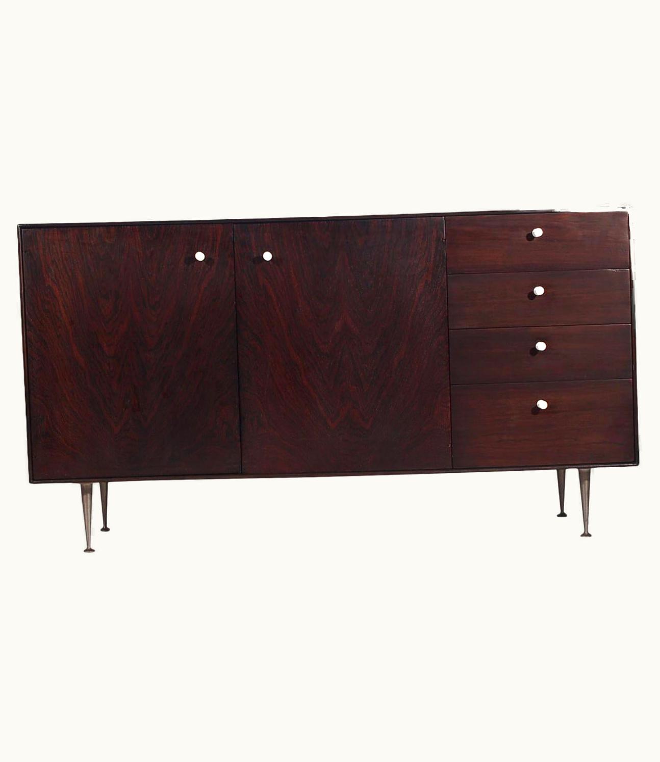 George Nelson George Nelson Thin Edge Cabinet Or Credenza For Herman Miller In Rosewood