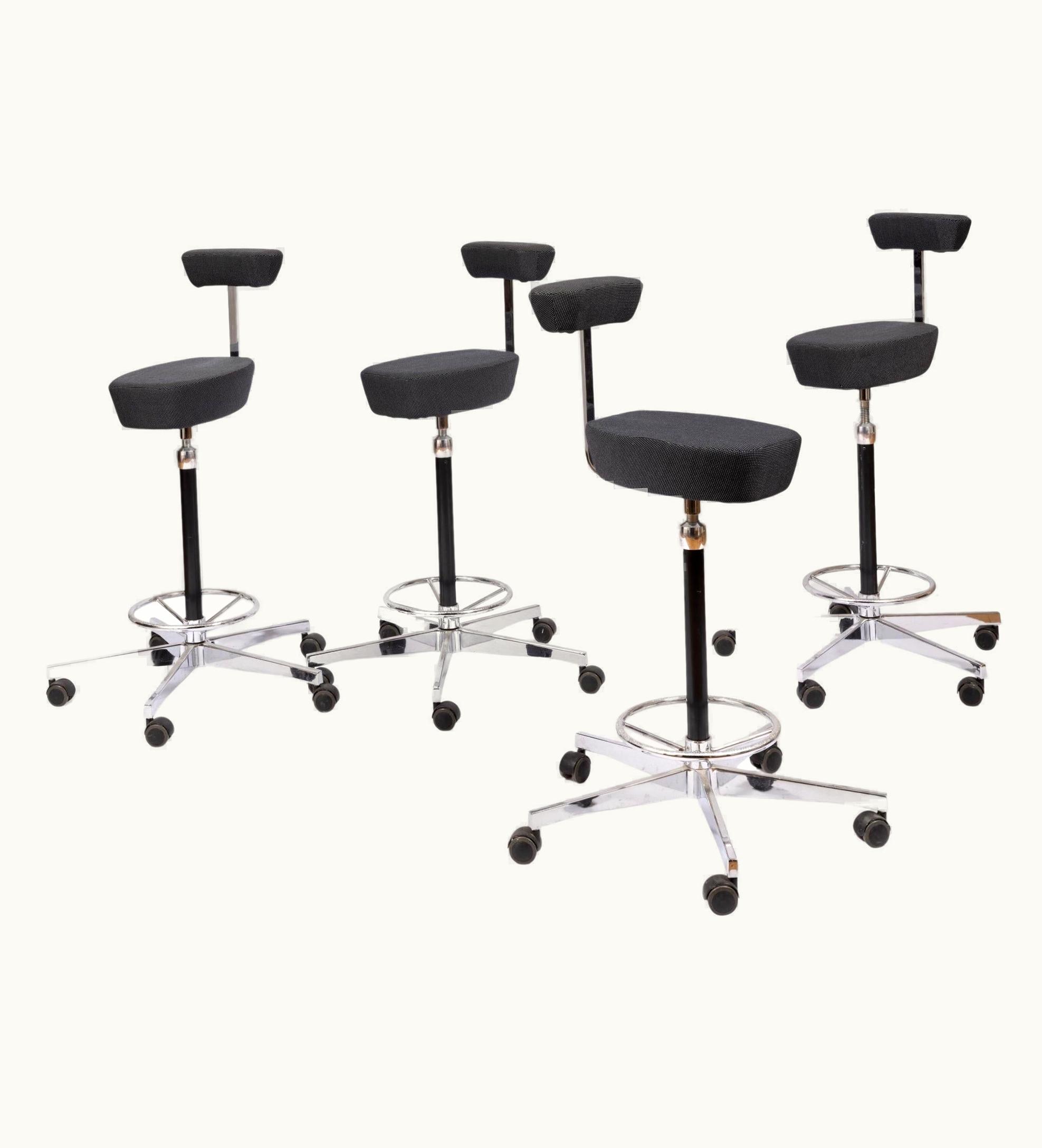 George Nelson George Nelson Ensemble De 4 Tabourets Hauts VItra "Nelson Perch", George Nelson