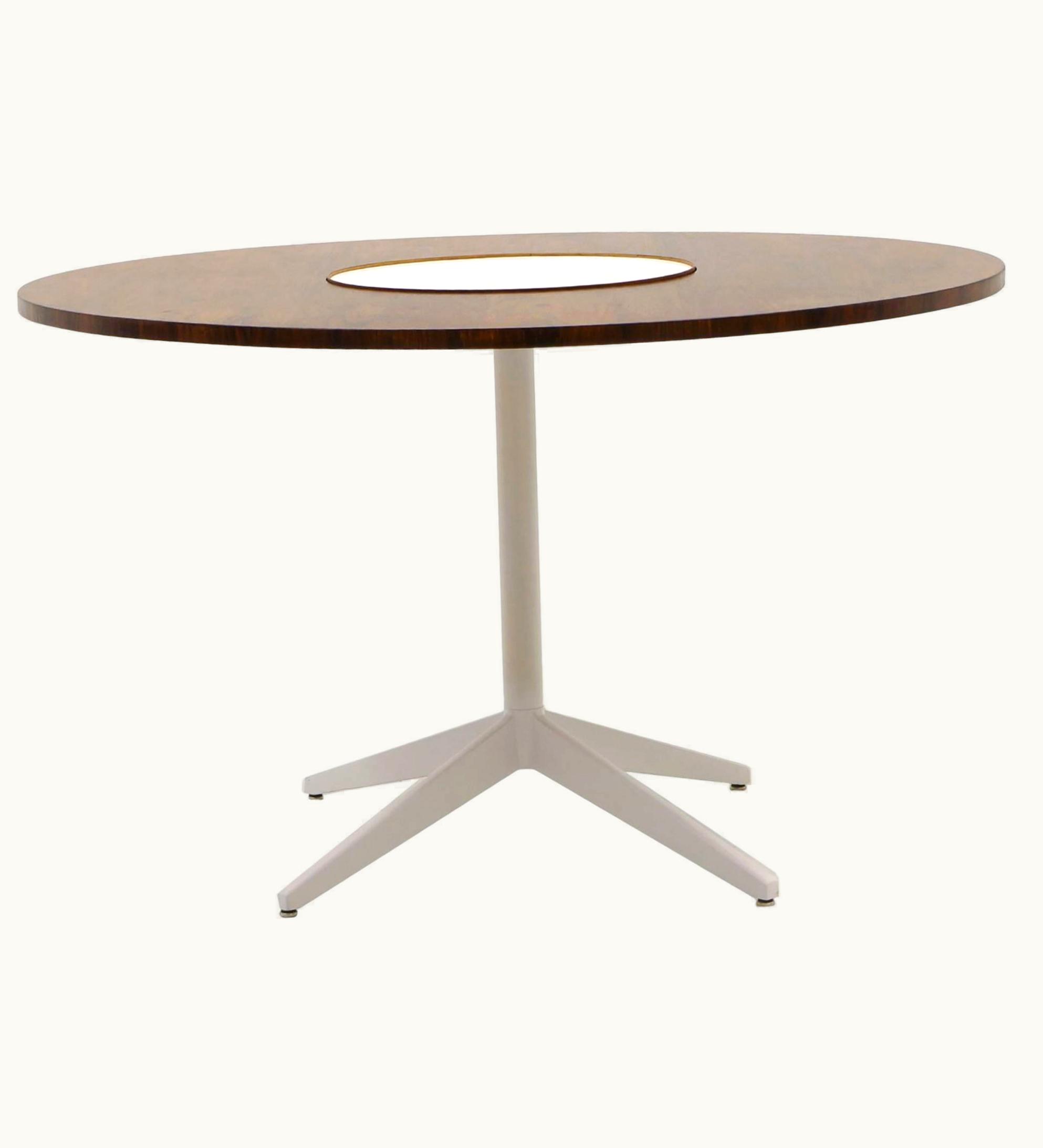 George Nelson George Nelson Lazy Susan Round Dining Table Very Rare Brazilian Rosewood Top