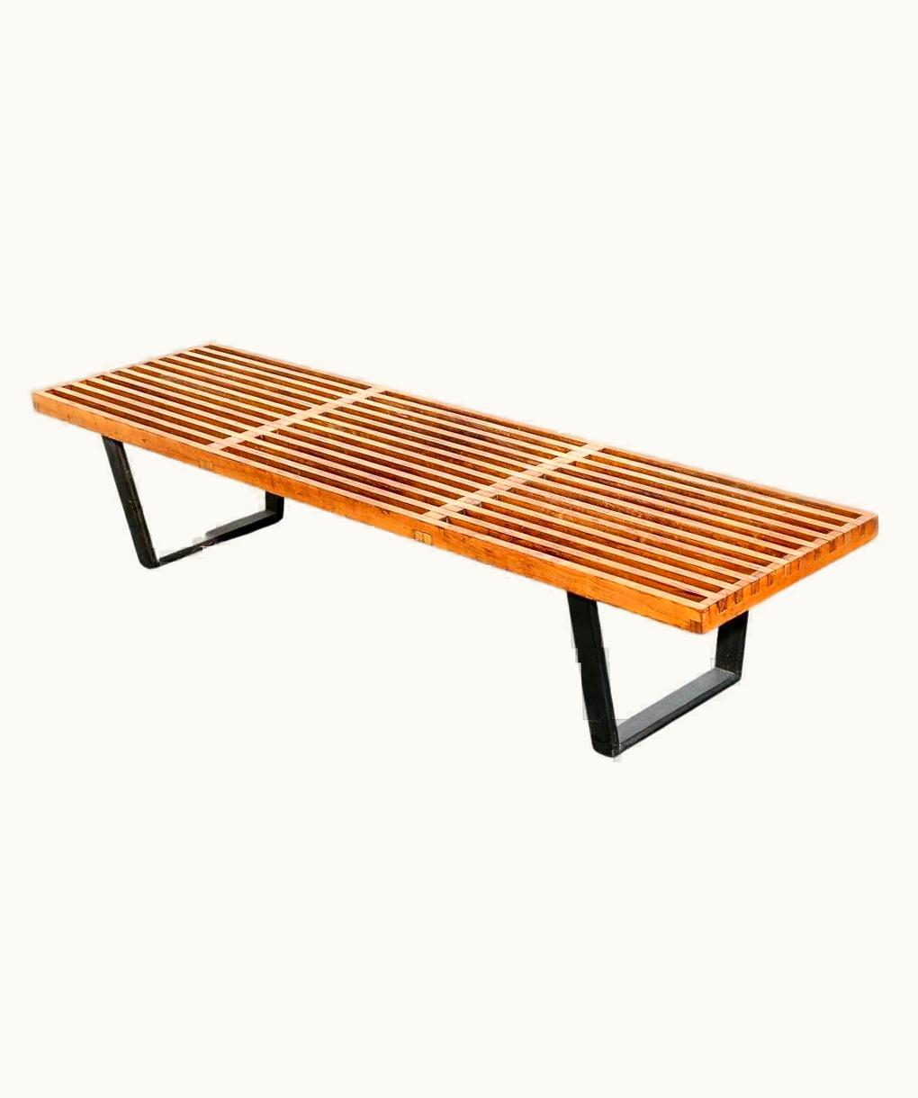 George Nelson George Nelson Vintage Slat Platform Bench By George Nelson For Herman Miller