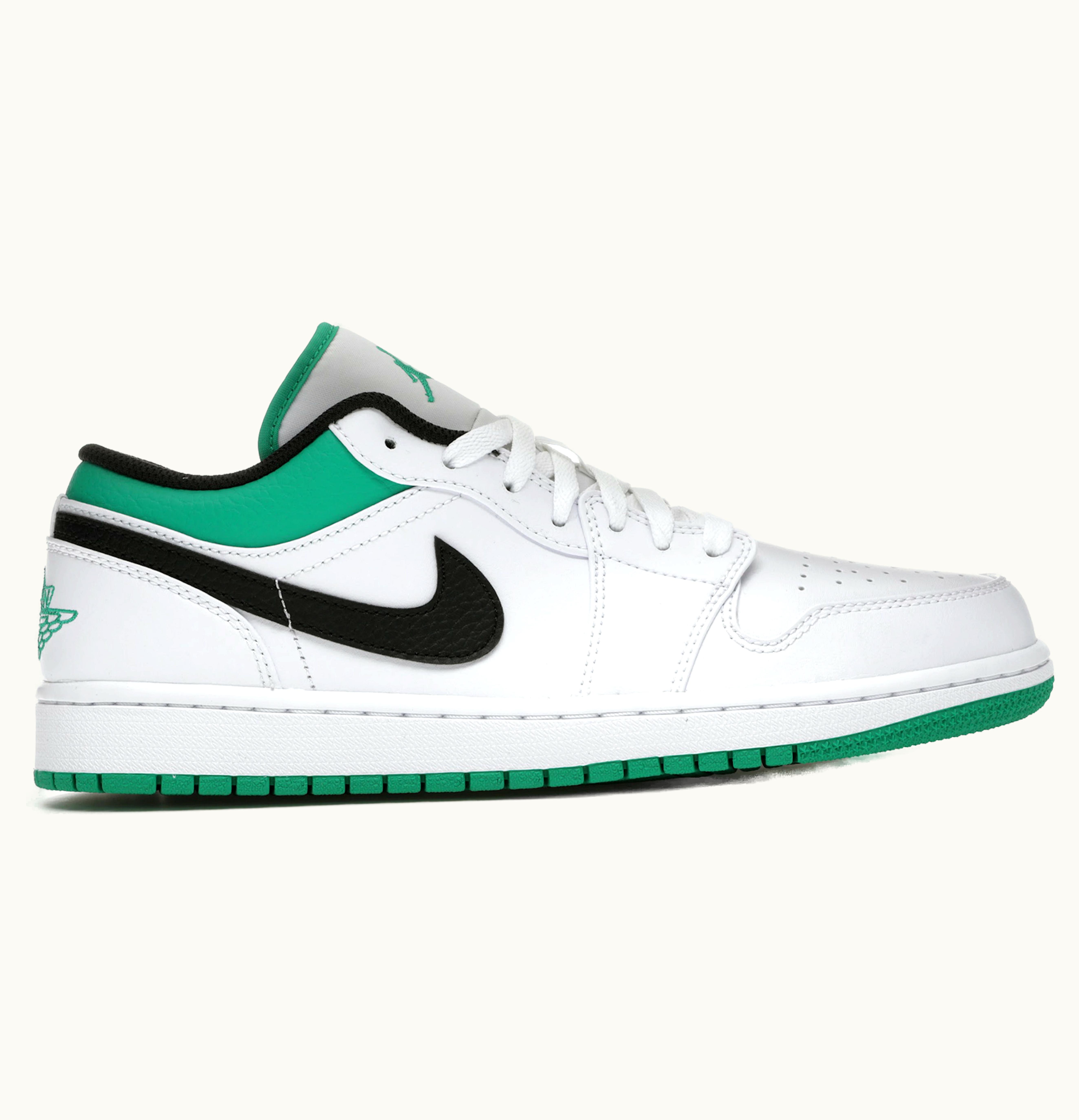 Jordan Air Jordan 1 Low White Lucky Green Black