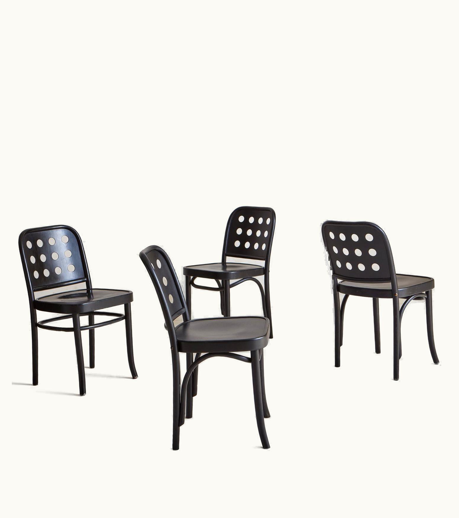 Josef Hoffmann;Oswald Haerdtl Josef Hoffmann;Oswald Haerdtl Bentwood Chairs By Josef Hoffmann + Oswald Haerdtl For Thonet, Austria, 1940s