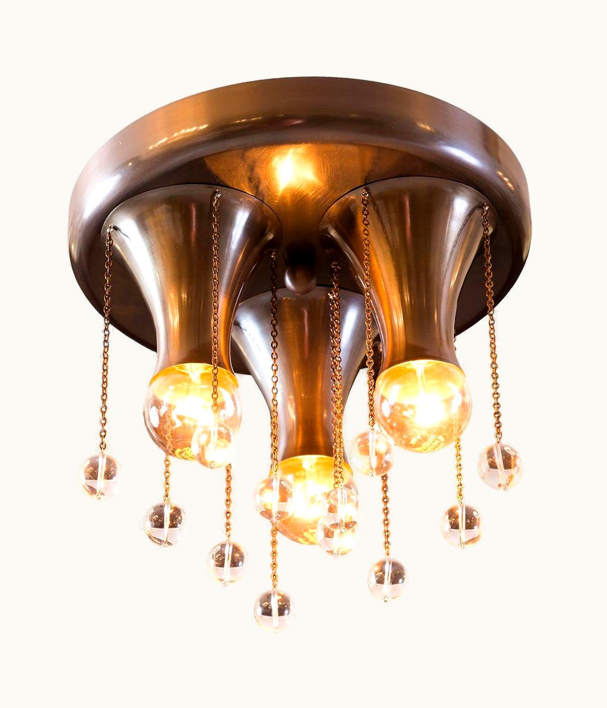 Josef Hoffmann Josef Hoffmannn, Wiener Werkstätte Flush Mount Light, Re Edition