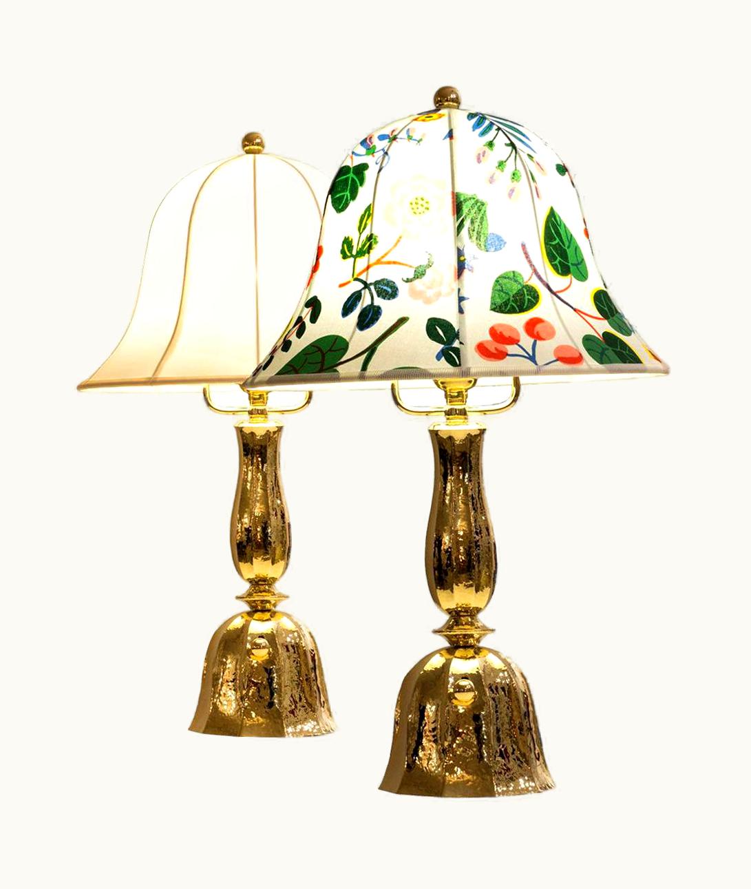 Josef Hoffmann Josef Hoffmann Josef Frank Fabric /Josef Hoffmann Wiener Werkstaette Table Lamp, Re-Edition