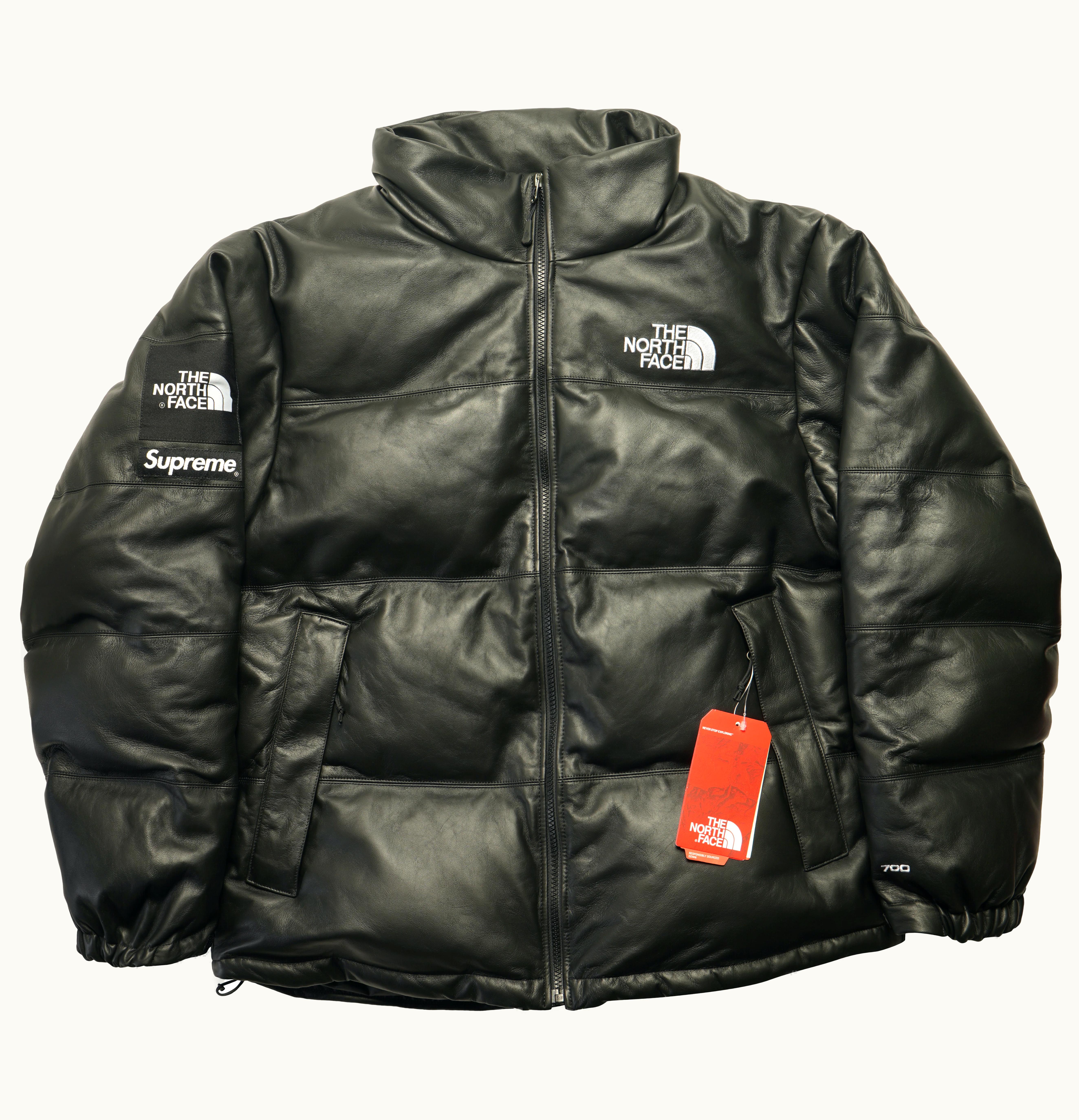 Supreme Supreme The North Face Leather Nuptse Jacket Black