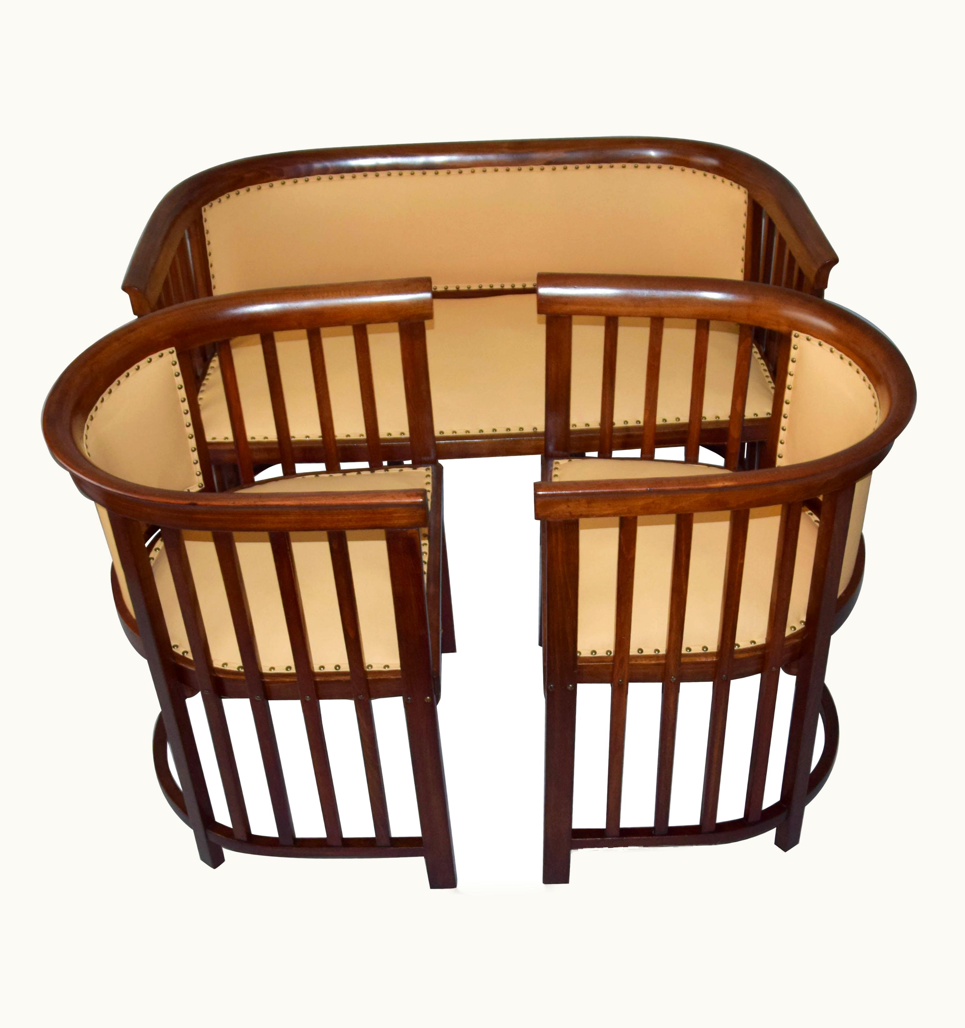 Josef Hoffmann Josef Hoffmann Salon Set By Josef Hoffmann, 1910s, Excellent Condition