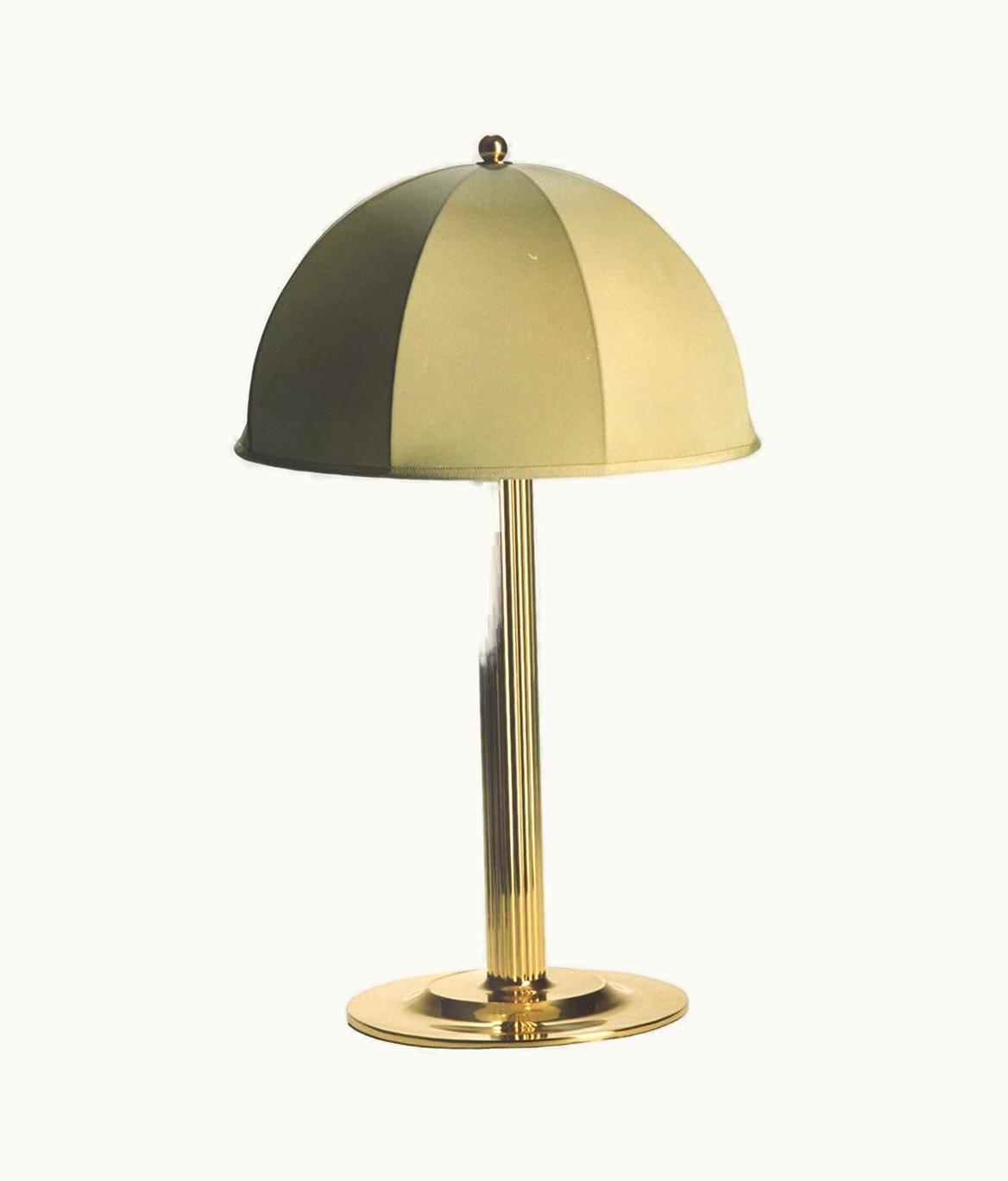 Josef Hoffmann Josef Hoffmann Silk And Brass Table Lamp Villa Primavesi, Re-Edition