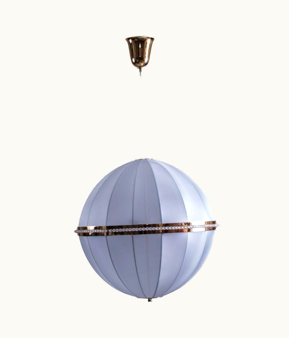 Josef Hoffmann Josef Hoffmann And The Wiener Werksaette Silk/Brass Chandelier