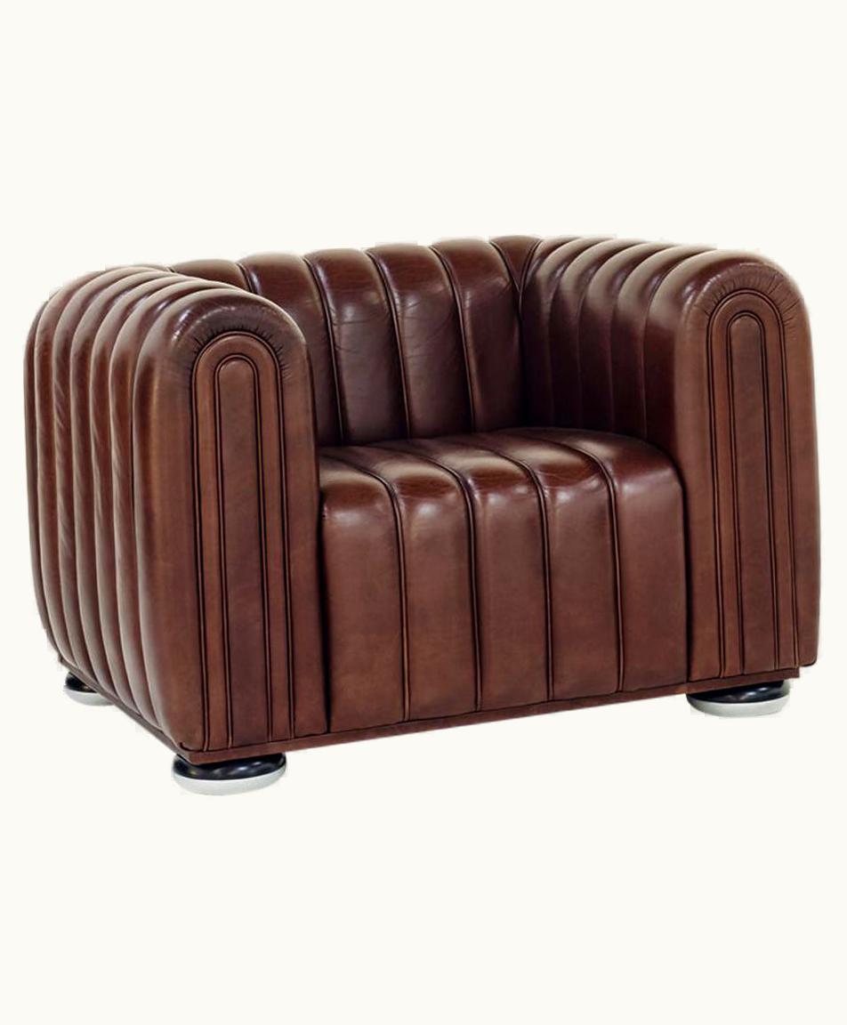 Josef Hoffmann Josef Hoffmann Customizable Wittmann Club 1910 Leather Lounge Chair Designed By Josef Hoffmann UZ0199665
