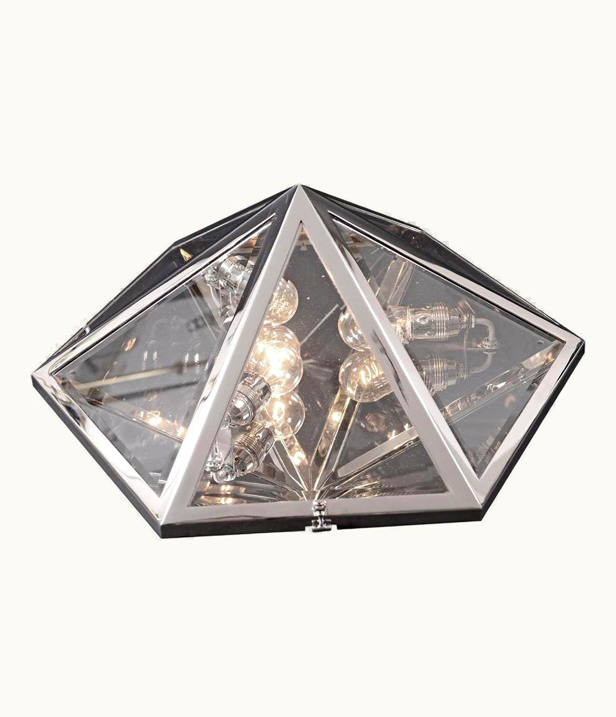 Josef Hoffmann Josef Hoffmann Brass Wall Or Ceiling Lamp By Josef Hoffmann Jugendstil Design, Re-Edition UZ0199679