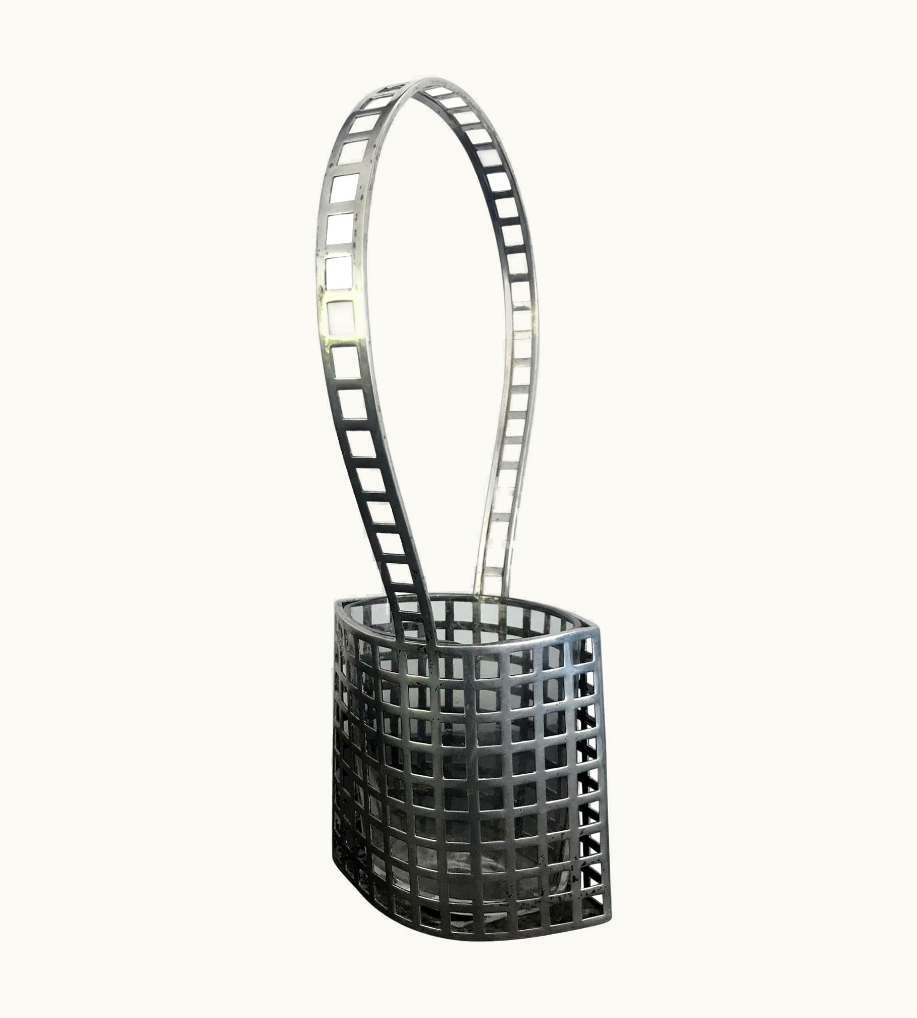 Josef Hoffmann Josef Hoffmann Rare Silver Vase With Glass Insert By Josef Hoffmann For Wiener Werkstätte