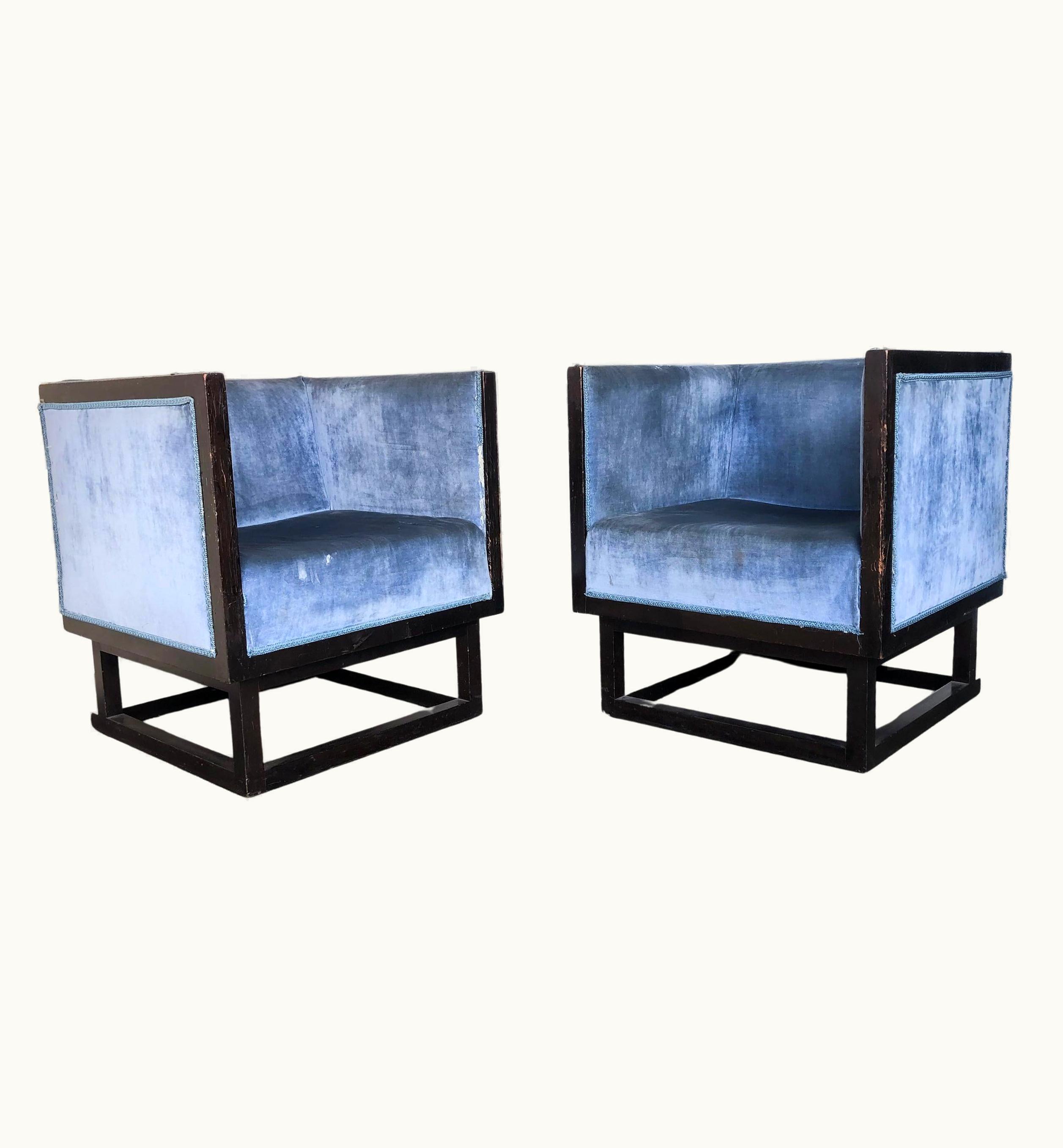 Josef Hoffmann Josef Hoffmann Pair Of Rare Josef Hoffmann Cabinet Chairs By Wittmann Austria