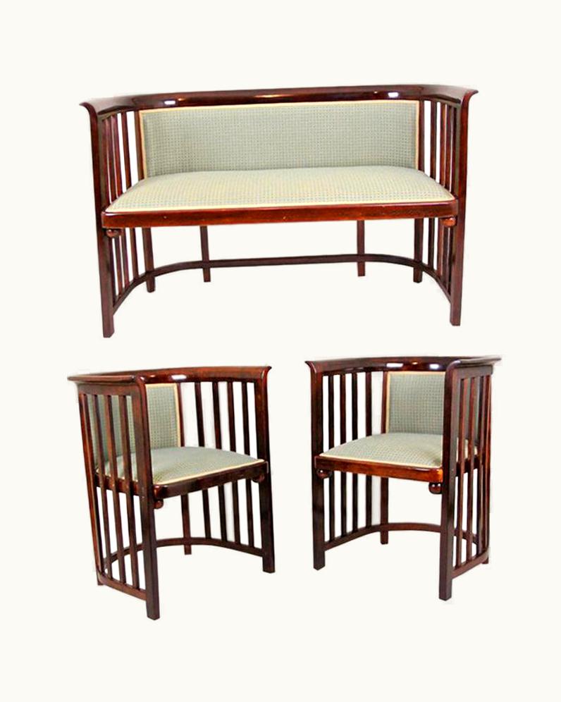 Josef Hoffmann Josef Hoffmann Bentwood Seating Set By Josef Hoffmann J&J Kohn, Austria, Circa 1903