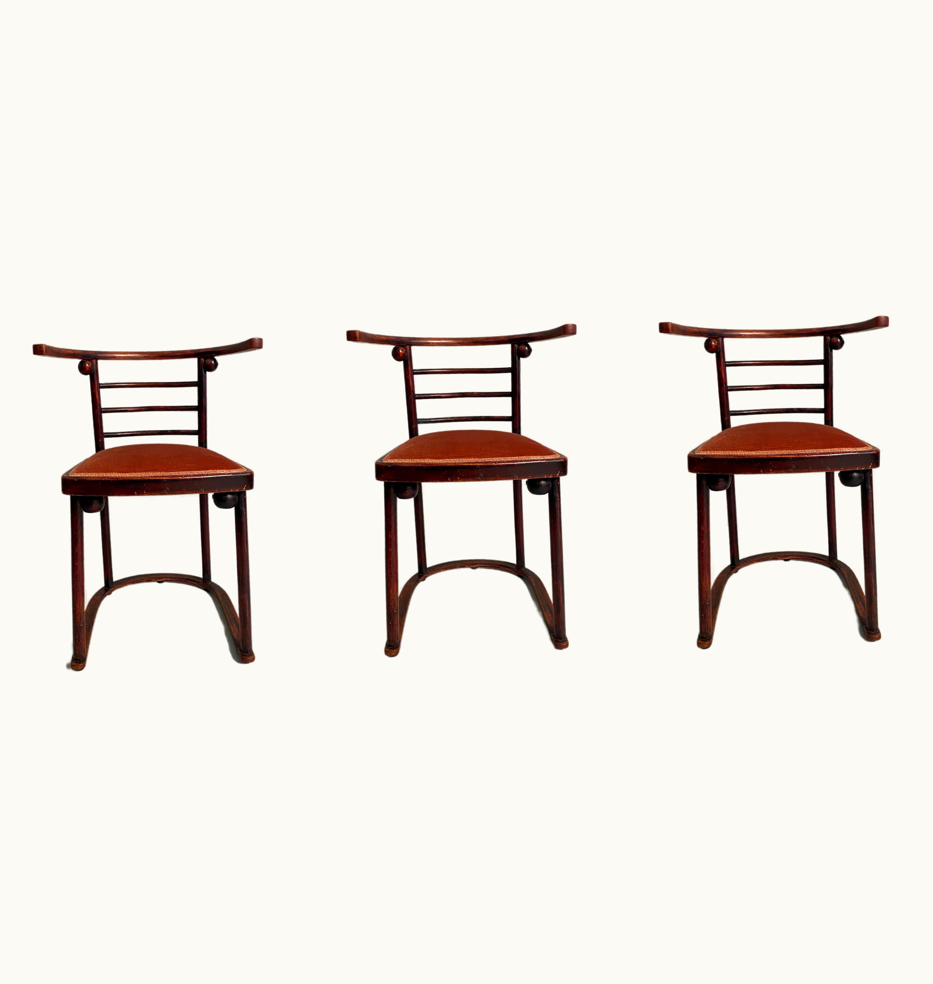 Josef Hoffmann Josef Hoffmannn, Fledermaus Chairs For J.J. Kohn, Austria, 1905