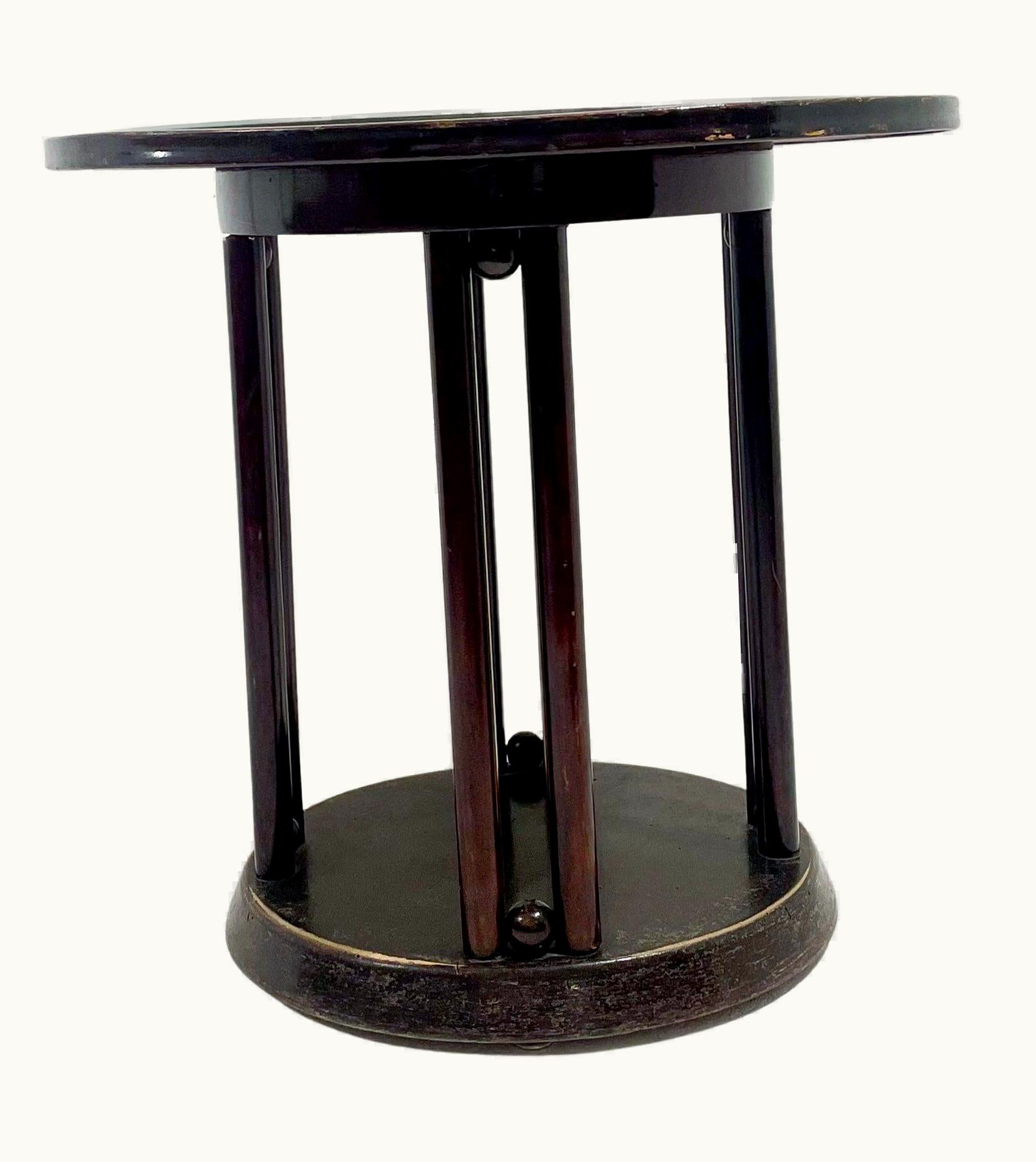 Josef Hoffmann Josef Hoffmann Vienna Secession Gueridon With Glass Plate Model 728 From The Fledermaus Cabaret