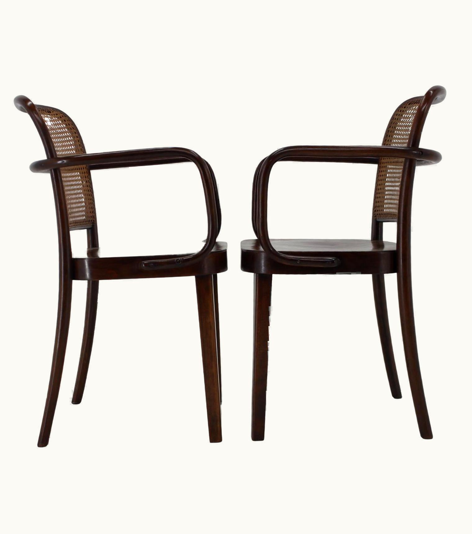 Josef Hoffmann Josef Hoffmann 1920s Josef Hoffmann Bentwood Chairs, No. 811 For Thonet, Czechoslovakia