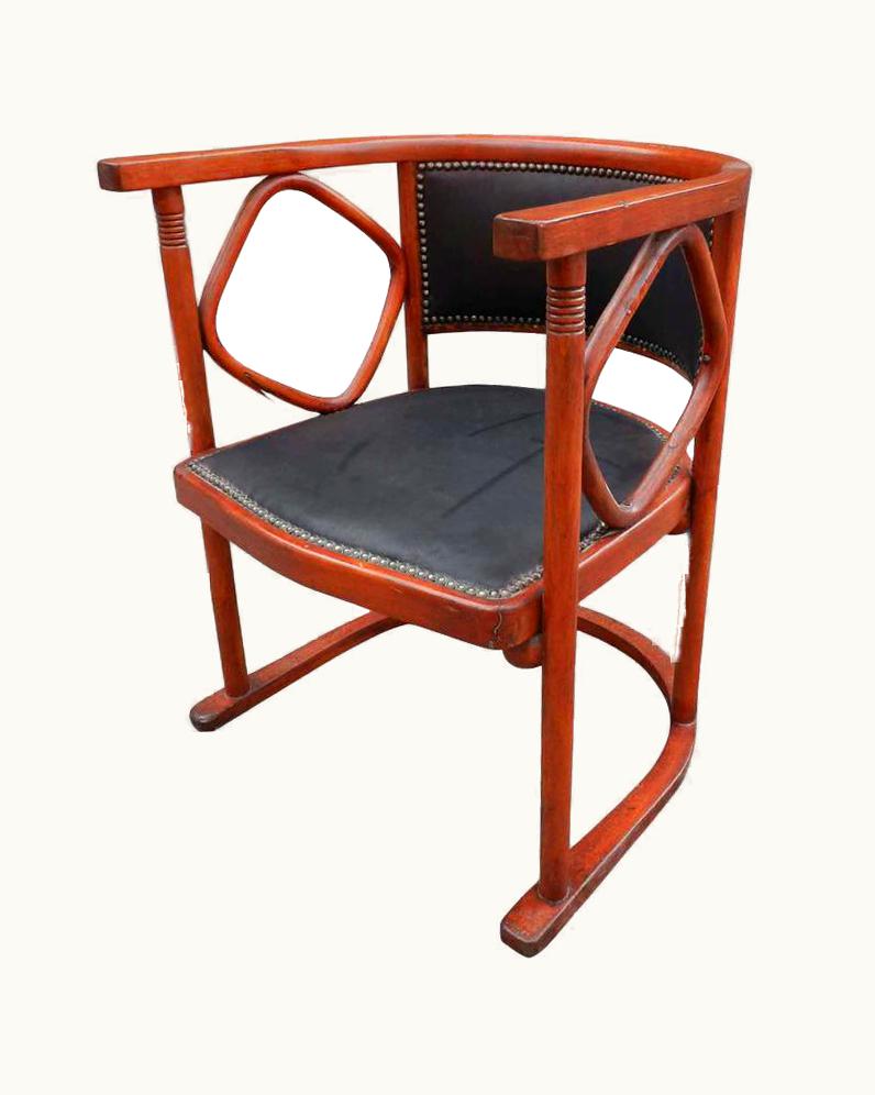 Josef Hoffmann Josef Hoffmann Josef, Curved Beech Armchair, Circa 1900 UZ0199779