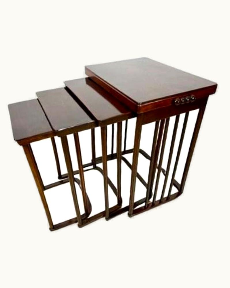 Josef Hoffmann Josef Hoffmann Bentwood Nesting Table Mod. 986 By J & J Kohn, Austria, 1905