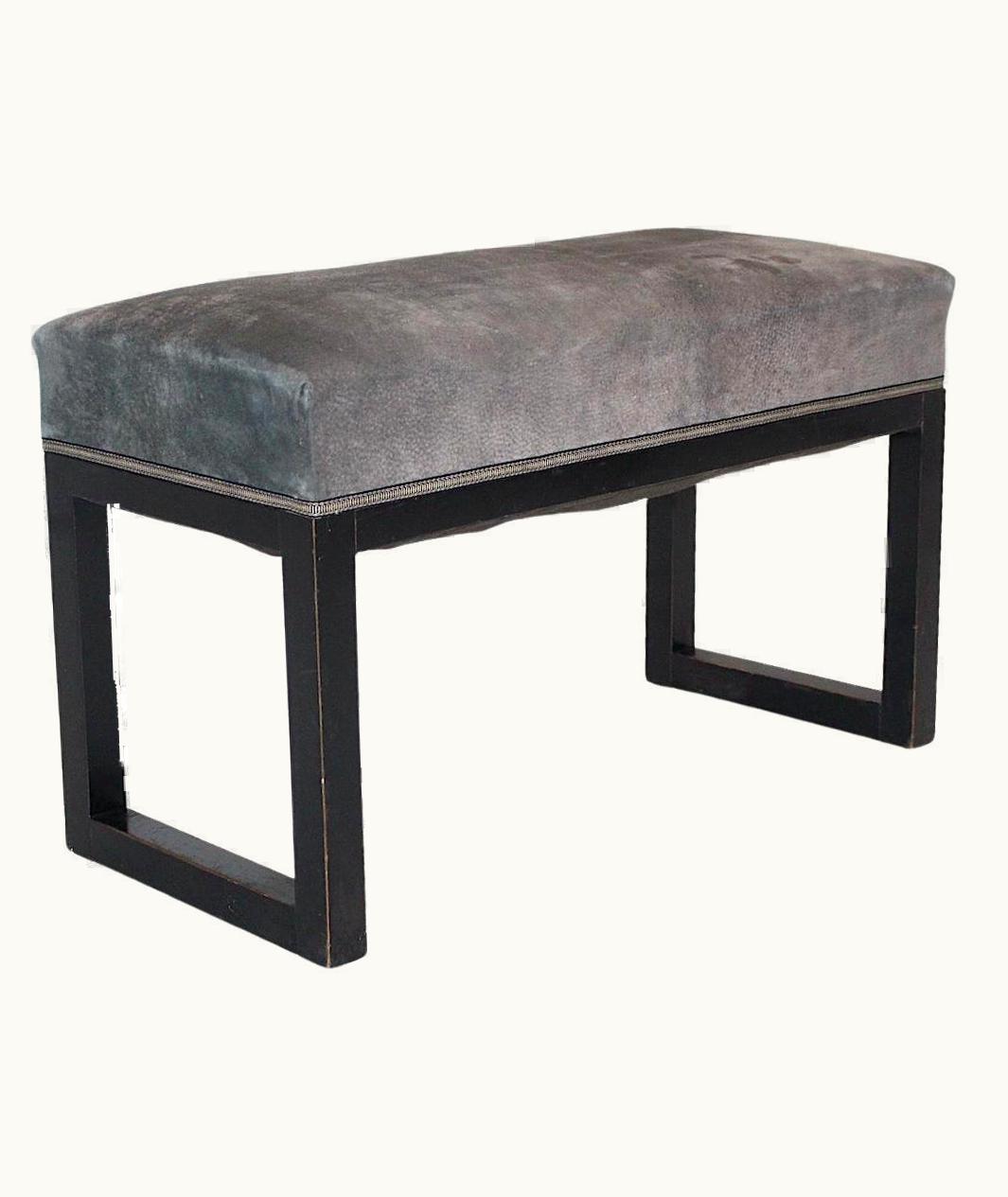 Josef Hoffmann Josef Hoffmann Jugendstil Black Grey Beech Vintage Bench Josef Hoffmann, Circa 1905