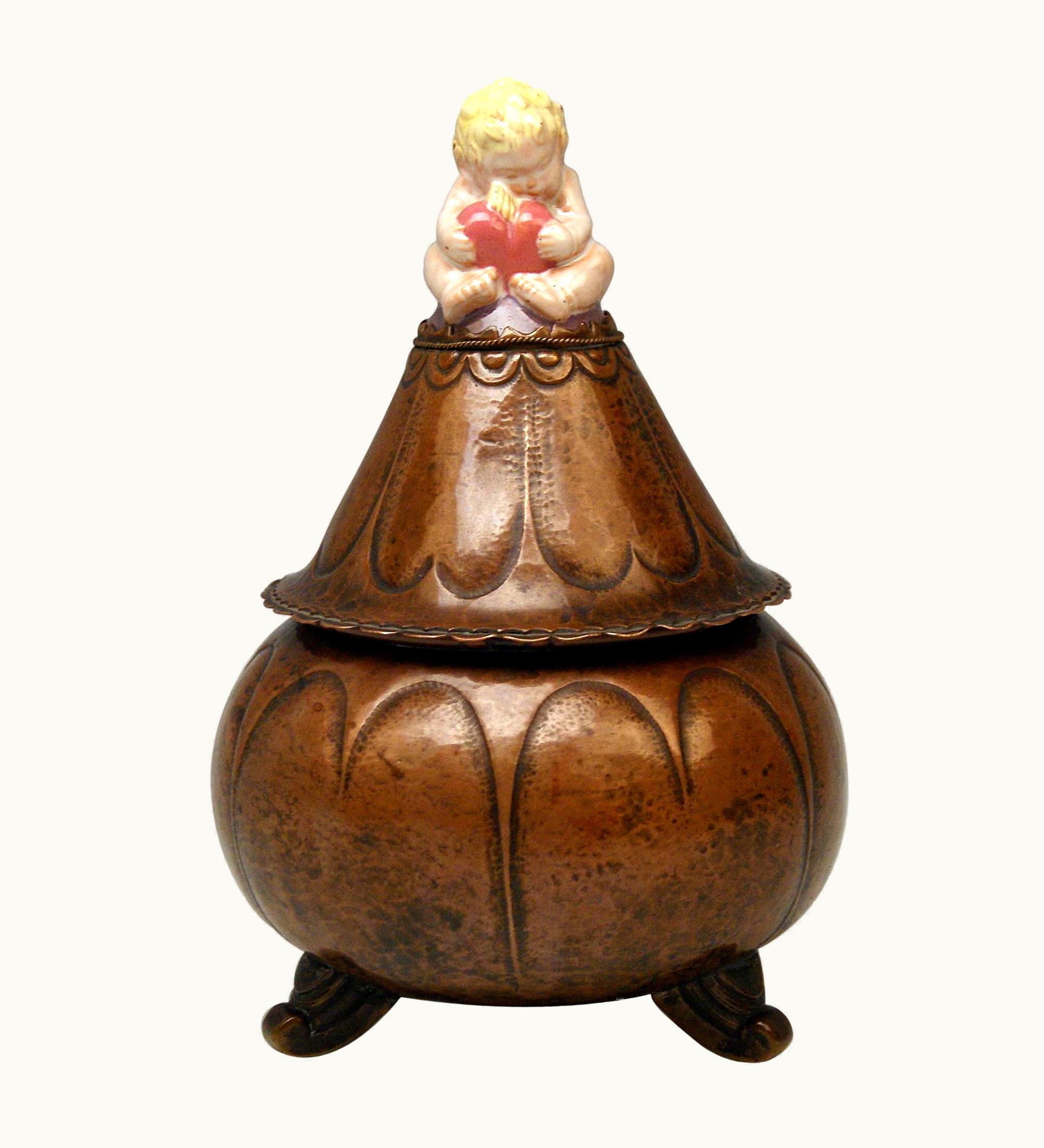 Josef Hoffmann Box Josef Hoffmann Copper Ceramics Figurine Klieber Wiener Werkstaette