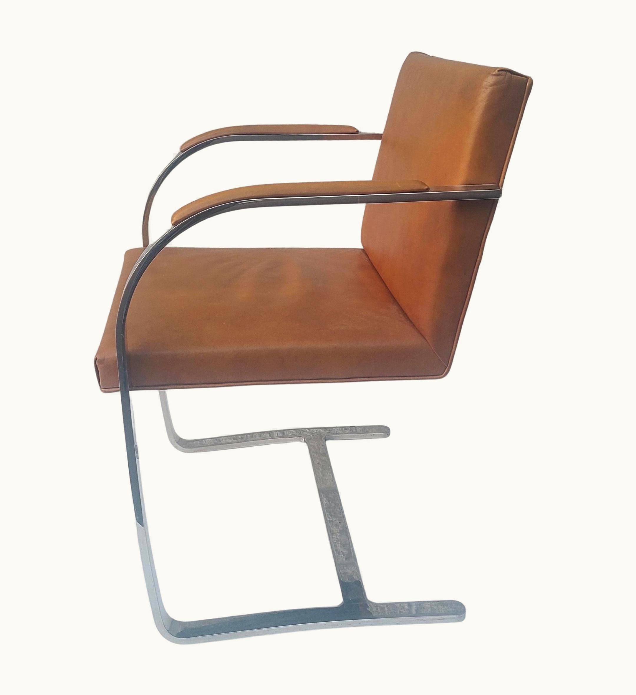 Ludwig Mies van der Rohe Ludwig Mies van der Rohe Brno Chair Ludwig Mies Van Der Rohe In Congac Leather Brueton