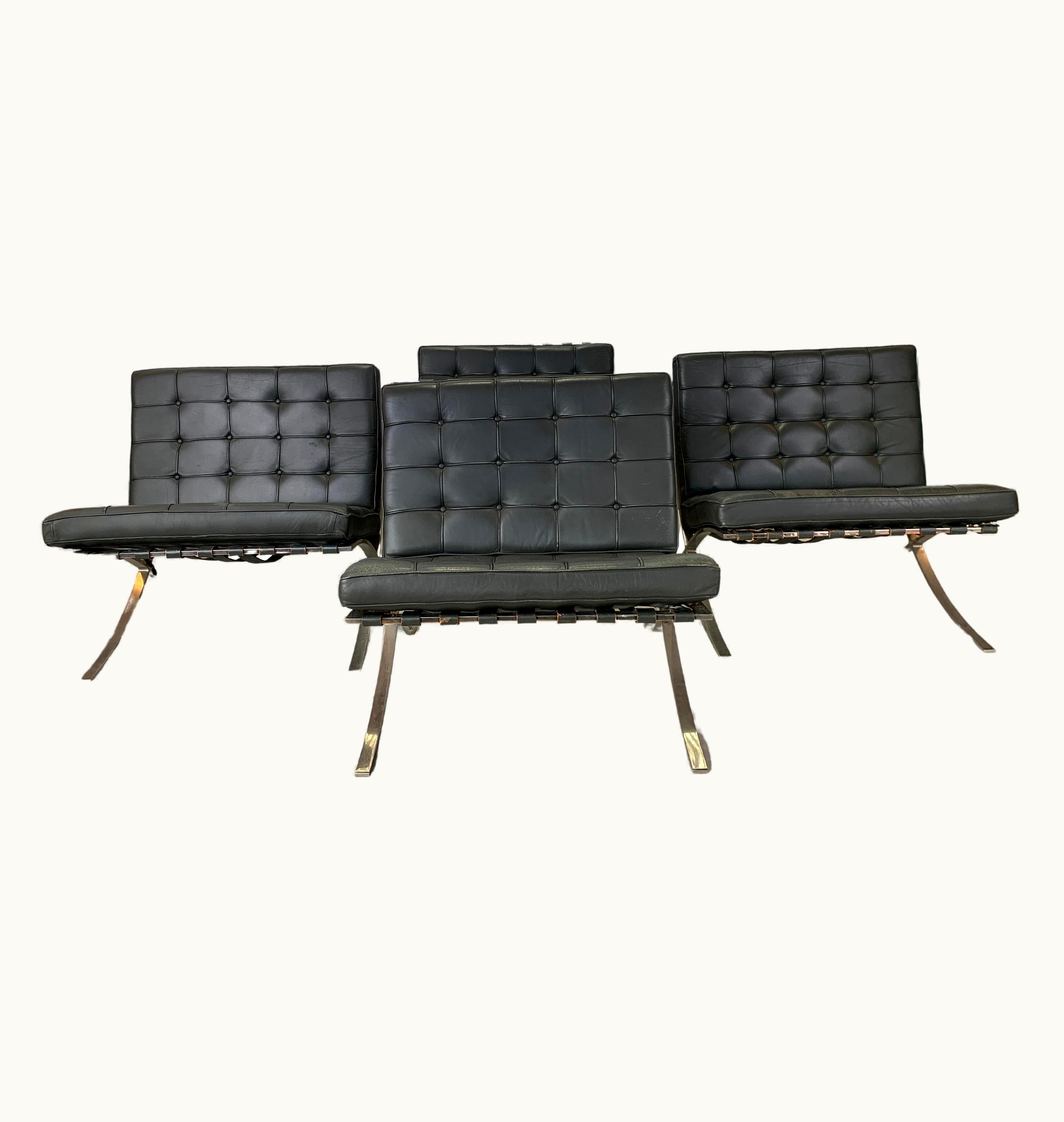 Ludwig Mies van der Rohe Ludwig Mies van der Rohe Barcelona Chair By Ludwig Mies Van Der Rohe Elephant Hide Grey Leather